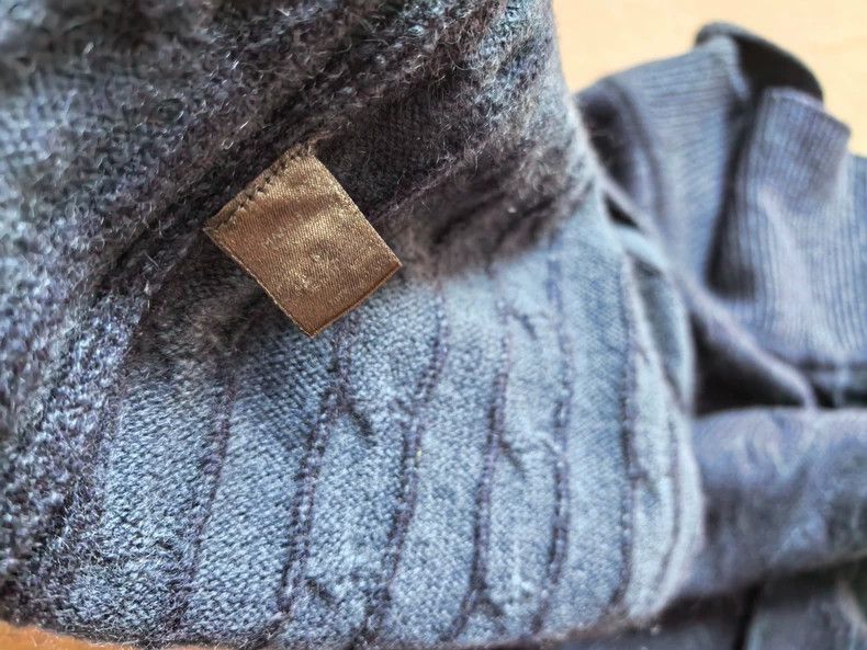 Loro Piana LORO PIANA Tulip blue fruit collar cashmere sweater Size US XL / EU 56 / 4 - 7 Thumbnail