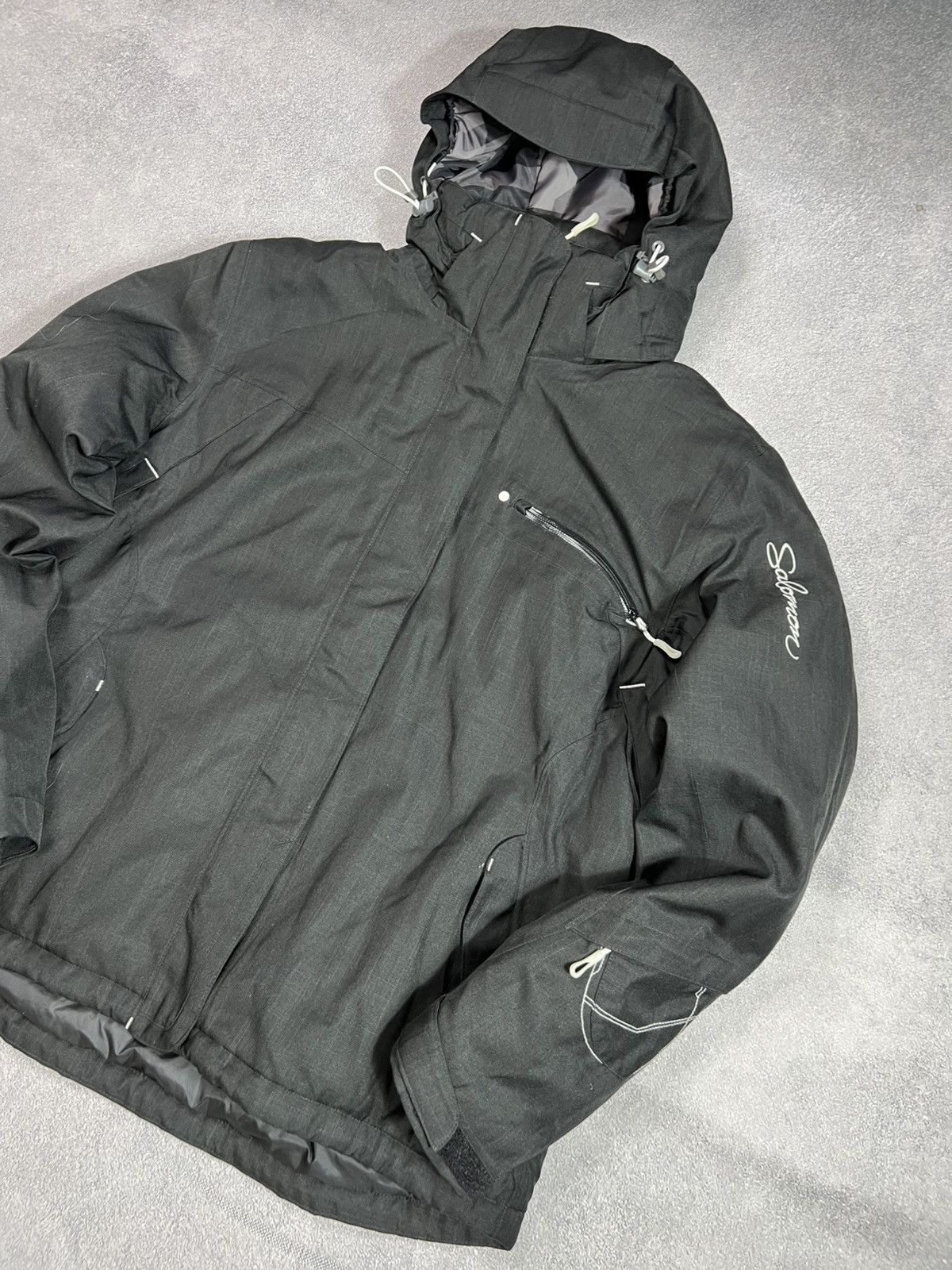 🖤VINTAGE SALOMON TECHNICAL FLEECE PANELED SKI Y2K JACKET