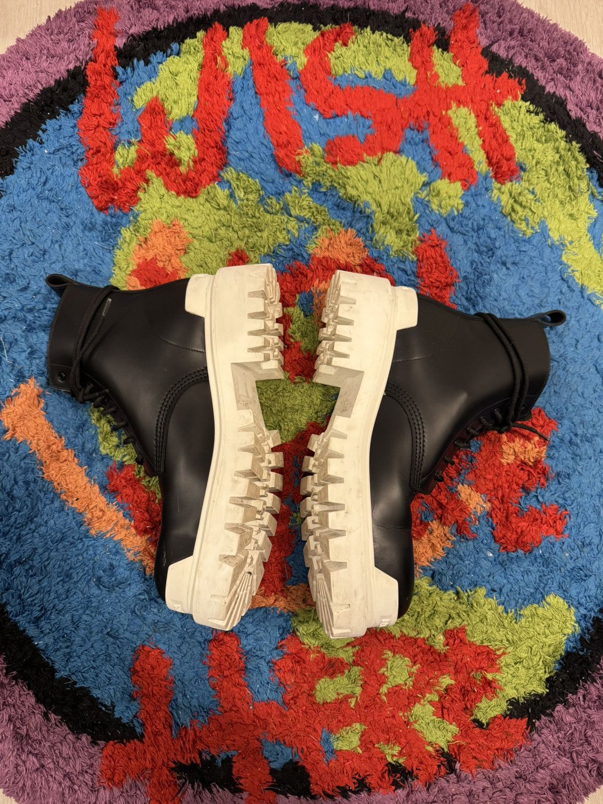 Balenciaga Balenciaga Combat Boot blk/wht Size US 10 / EU 43 - 3 Thumbnail
