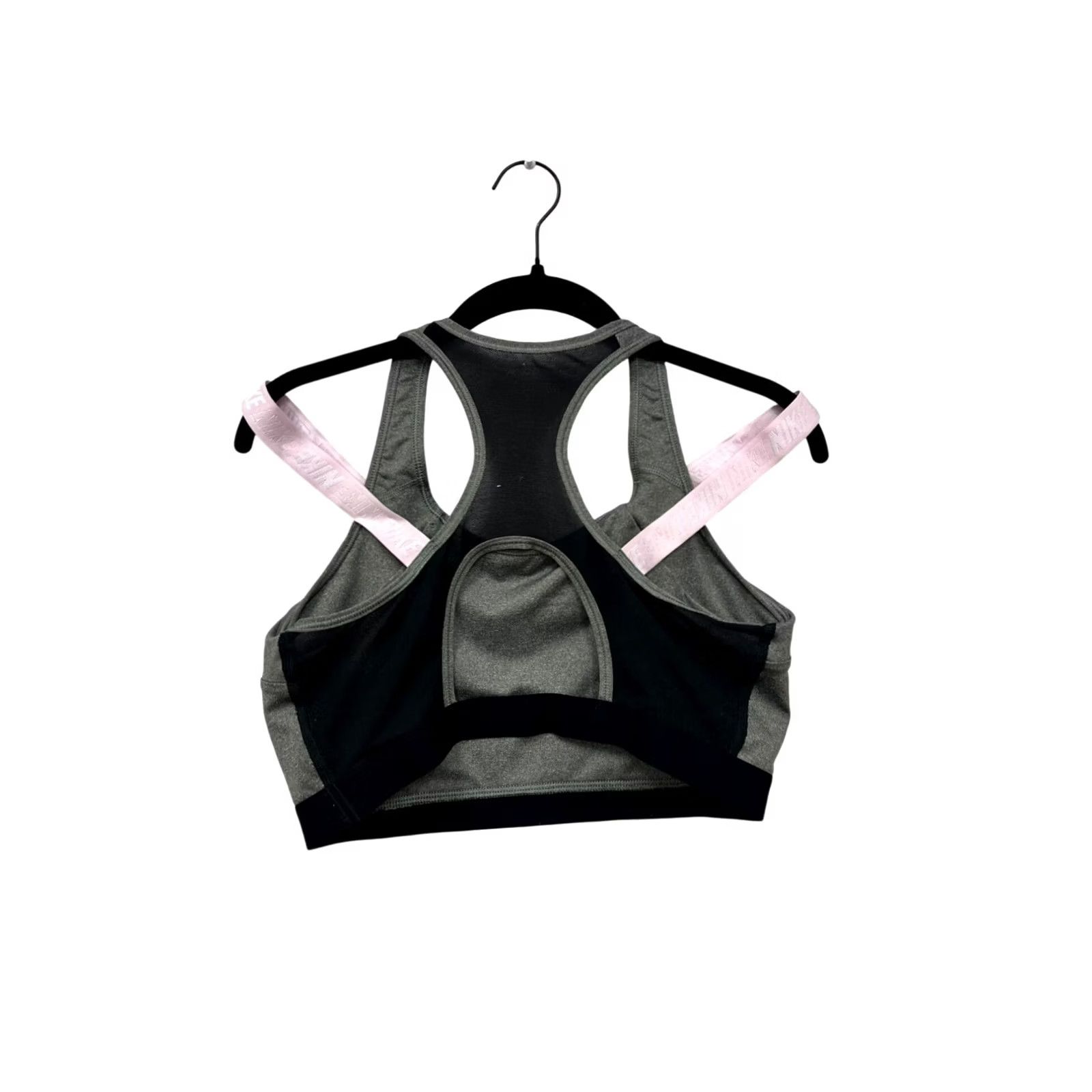 Nike Nike Womens L Racerback Sports Bra Color Gray Size ONE SIZE - 2 Thumbnail