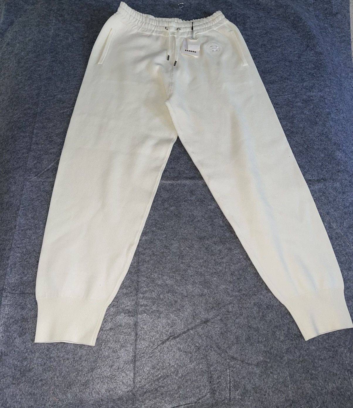 Sandro Sandro Paris Sweatpants FR 42 /US S-M Cream White Joggers Size US 29 - 4 Thumbnail