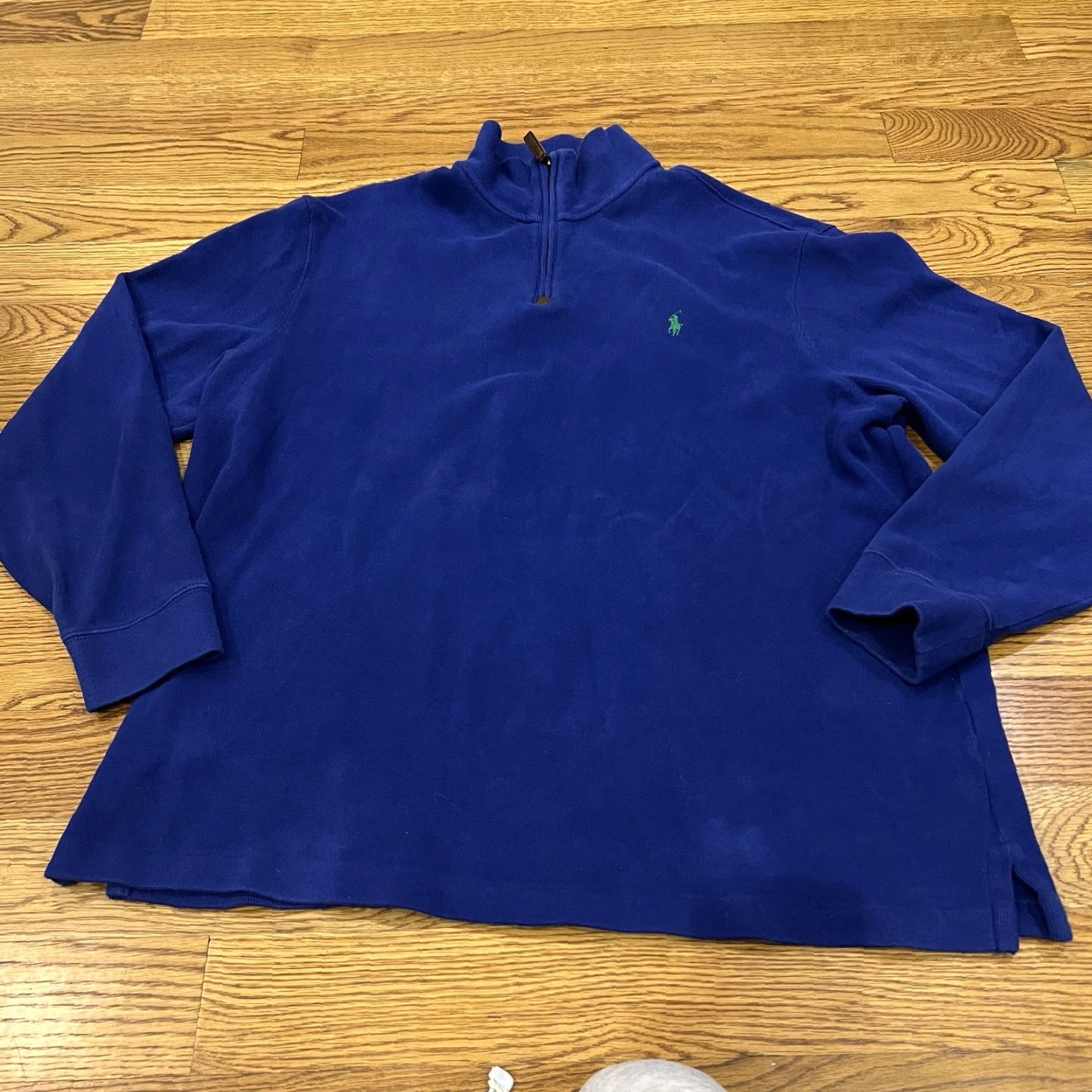 Polo Ralph Lauren Polo Ralph Lauren Sweater Mens XL Blue 1/4 Zip Mock Neck Pullover Pima Cotton Knit Logo Classic Sports Golf casual Size US XL / EU 56 / 4 - 4 Thumbnail