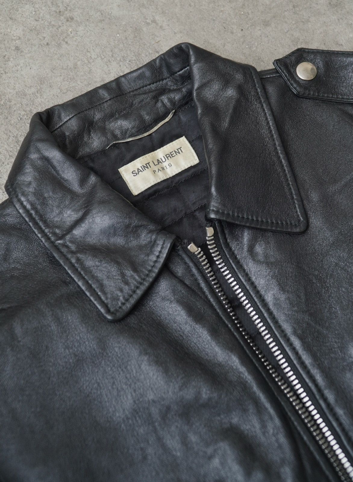 Saint Laurent Paris Saint Laurent - Hedi Slimane F/W15 - Aviator Leather Jacket Size US S / EU 44-46 / 1 - 3 Thumbnail