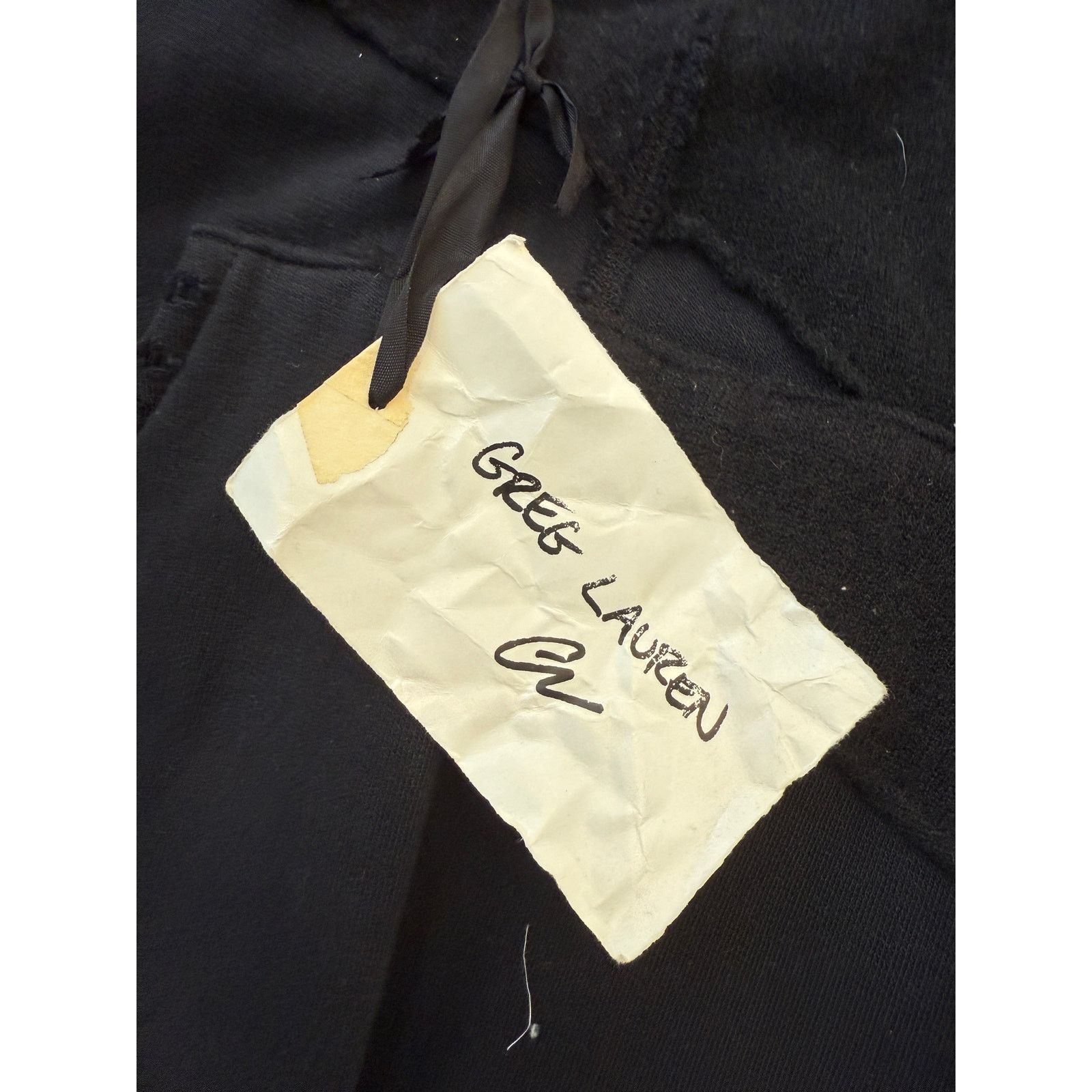 Greg Lauren Greg Lauren SAMPLE Black Preppy Slouchy Tech Track Hoodie Size L / US 10 / IT 46 - 5 Thumbnail