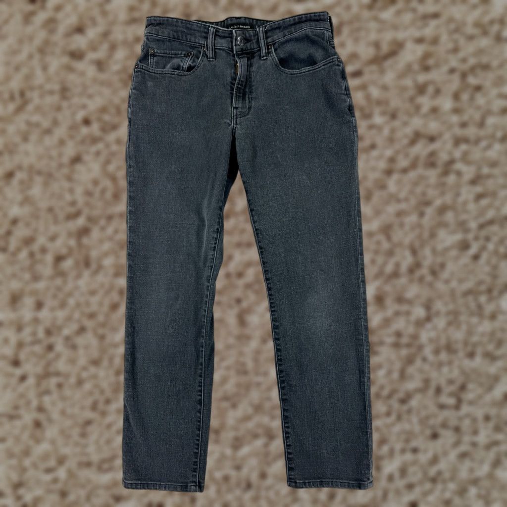 Lucky Brand Lucky Brand Women's Black Denim Tapered Jeans Medium Rise Cotton Blend 26 Inseam 30 W Size 30" / US 8 / IT 44 - 1 Thumbnail