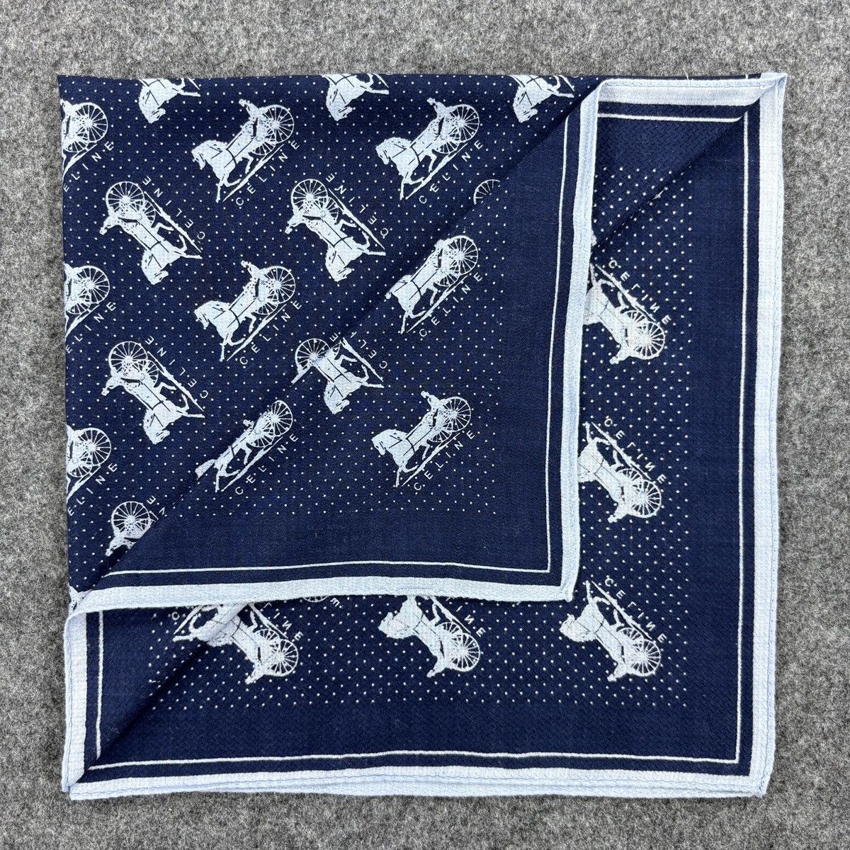 Vintage Celine Handkerchief # E061 # Bandana # Neckerchief Size ONE SIZE - 1 Thumbnail