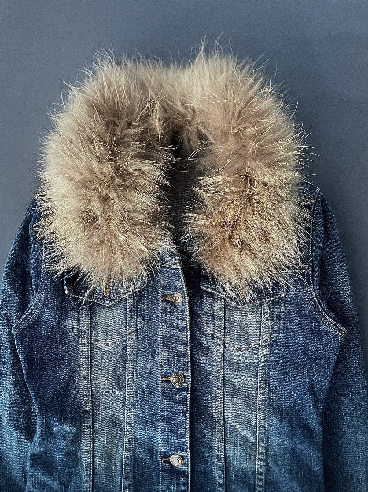14th Addiction Japanese Mage Faux Fur Denim Jacket Lgb Ifisx Style Size US XS / EU 42 / 0 - 3 Thumbnail