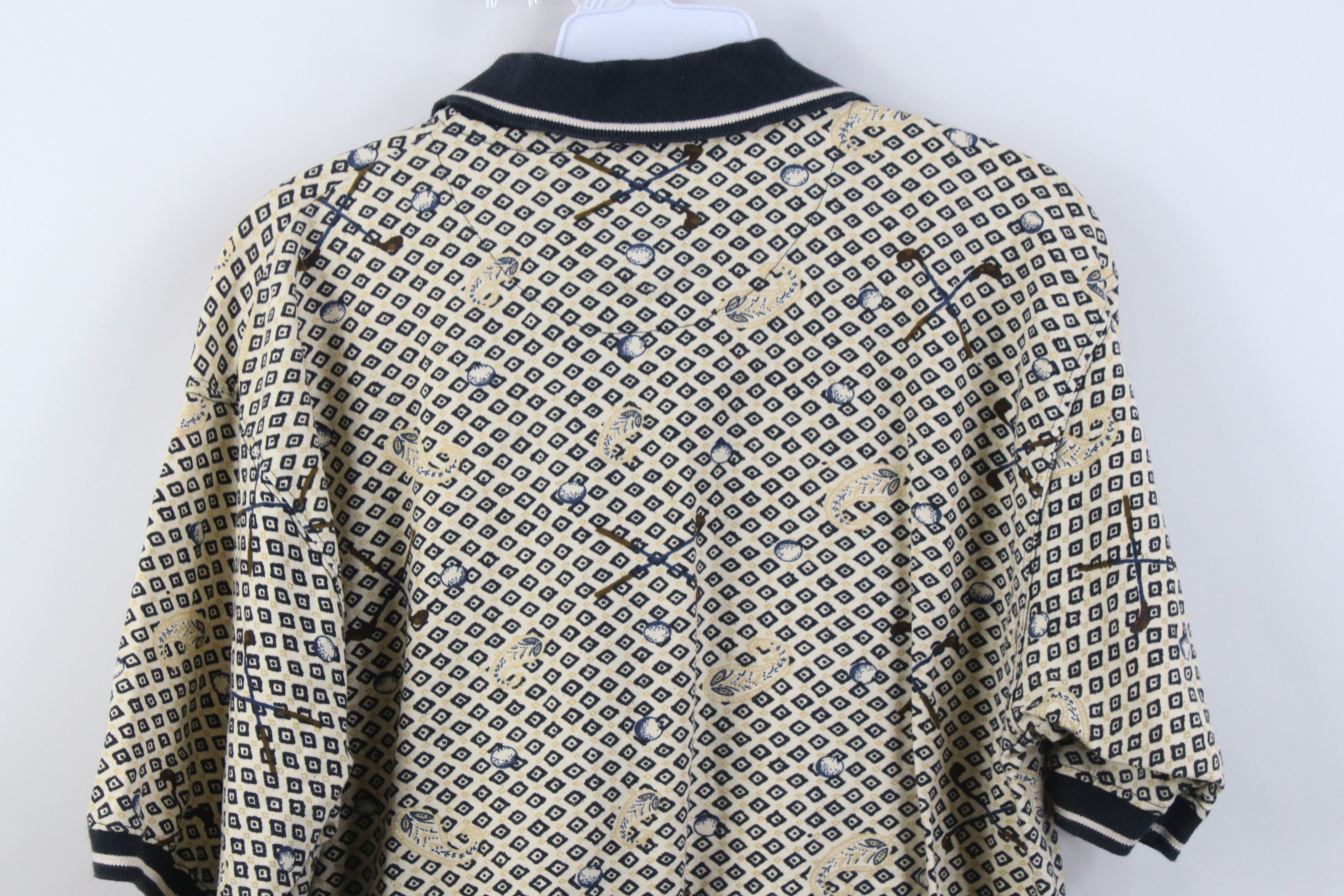 Vintage Vintage 90s Streetwear All Over Print Golf Polo Shirt Size US S / EU 44-46 / 1 - 12 Thumbnail
