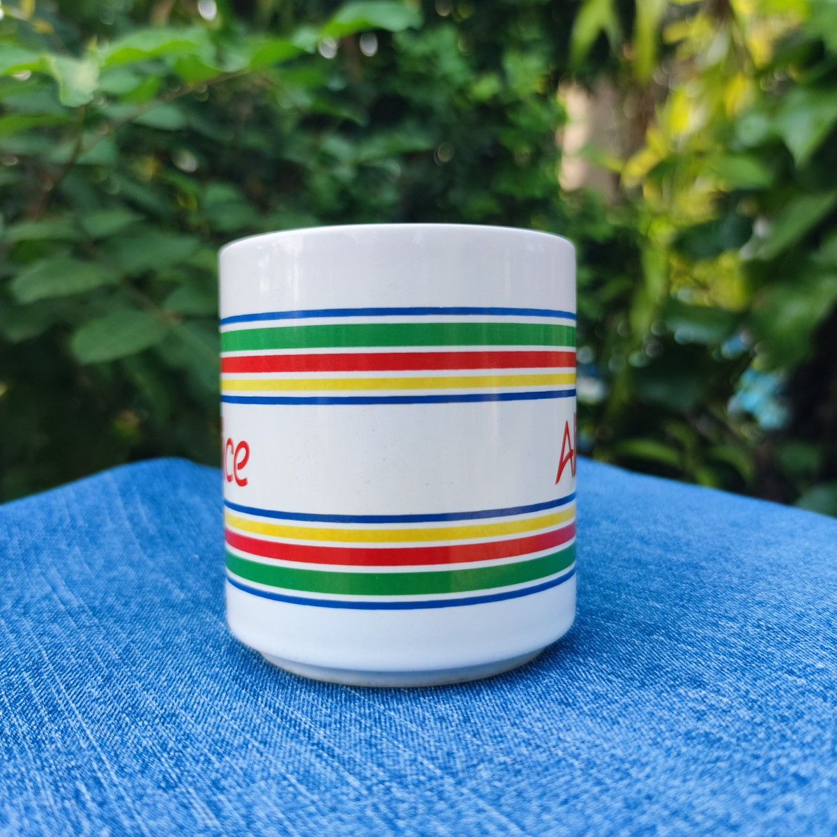 Vintage Mt. Clemens Pottery Personalized Alice Rainbow Striped Mug Size ONE SIZE - 5 Thumbnail