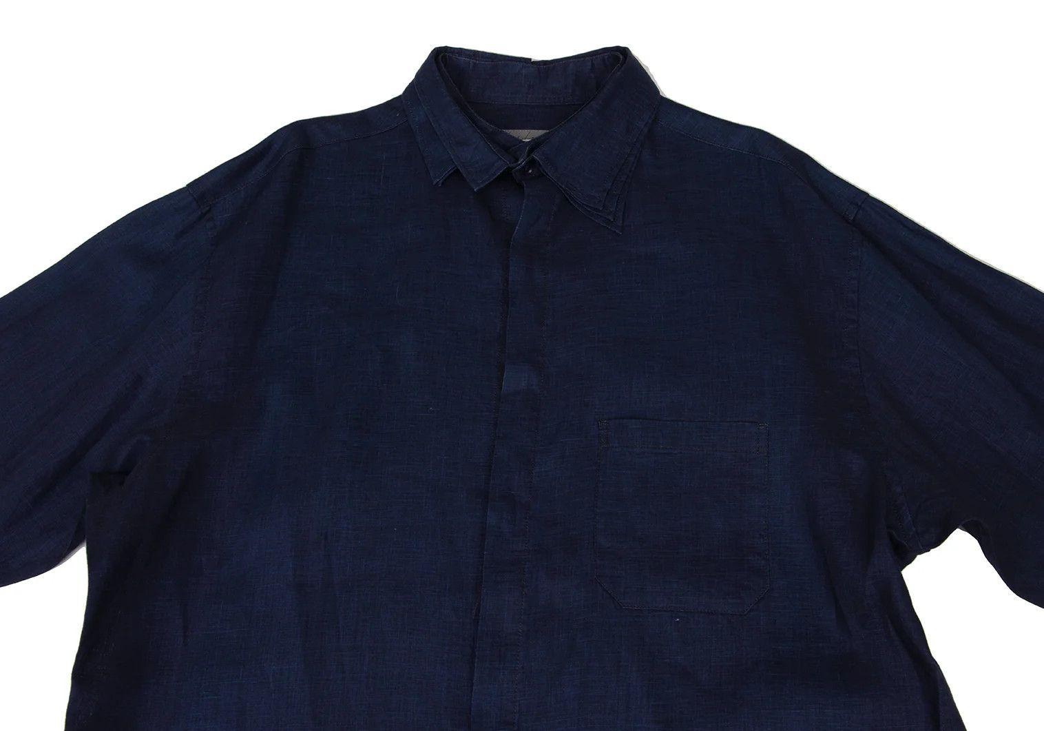 Yohji Yamamoto Yohji Yamamoto Indigo Linen Long Shirt Size US L / EU 52-54 / 3 - 2 Thumbnail
