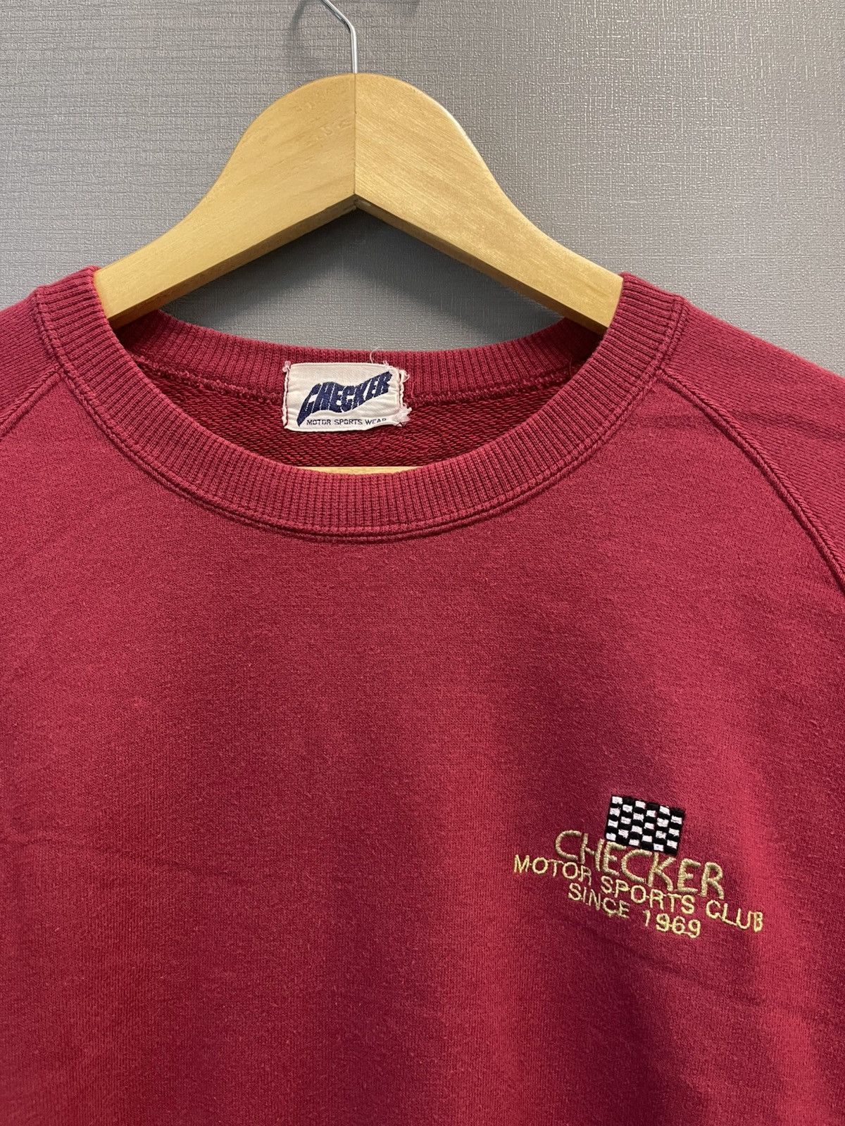 Vintage Vintage Checker Motorsport Sweatshirt Size US XL / EU 56 / 4 - 2 Thumbnail