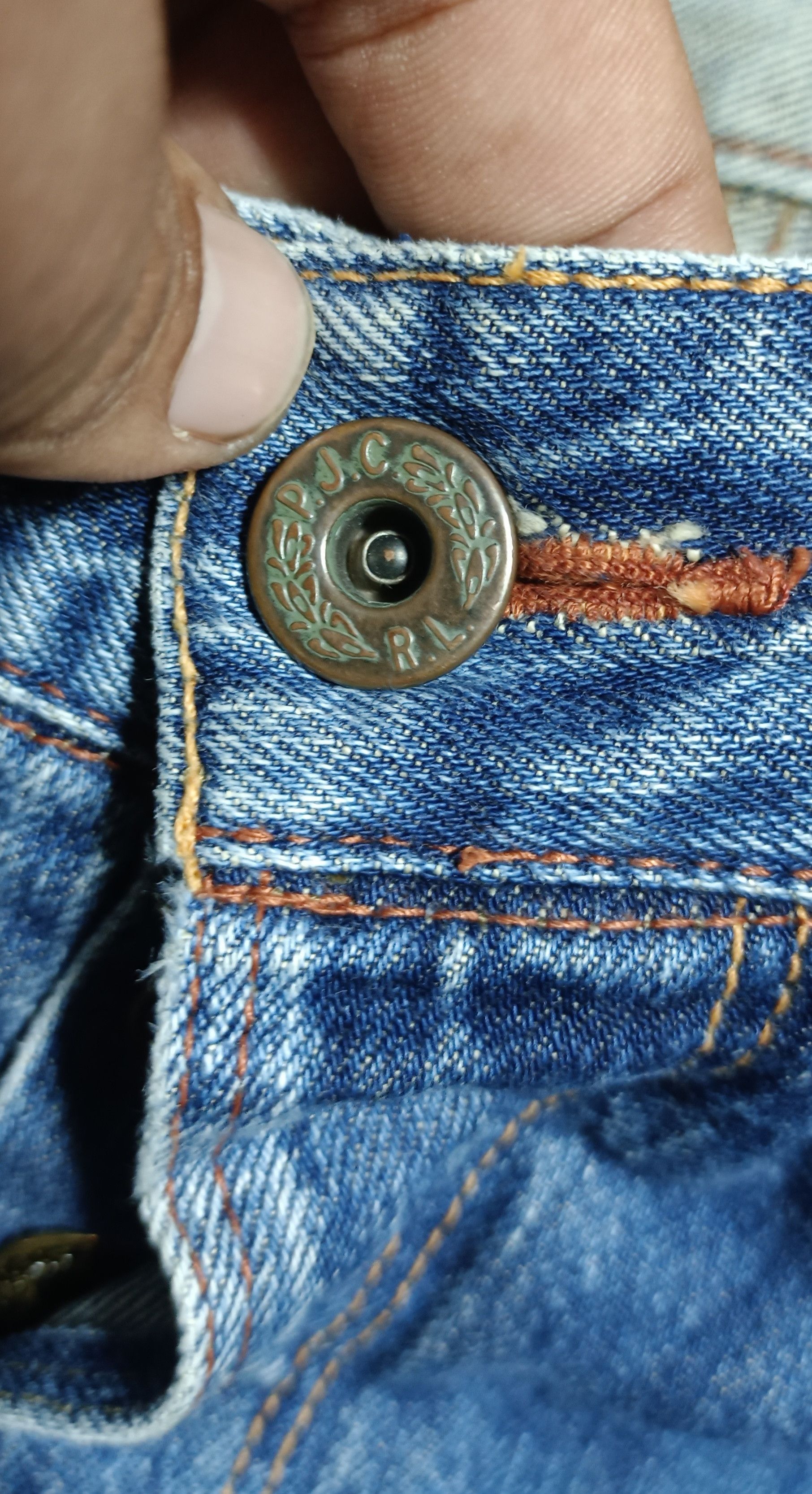 Polo Ralph Lauren Vintage Polo Ralph Lauren Pai Leather Distressed Denim Size US 34 / EU 50 - 10 Thumbnail