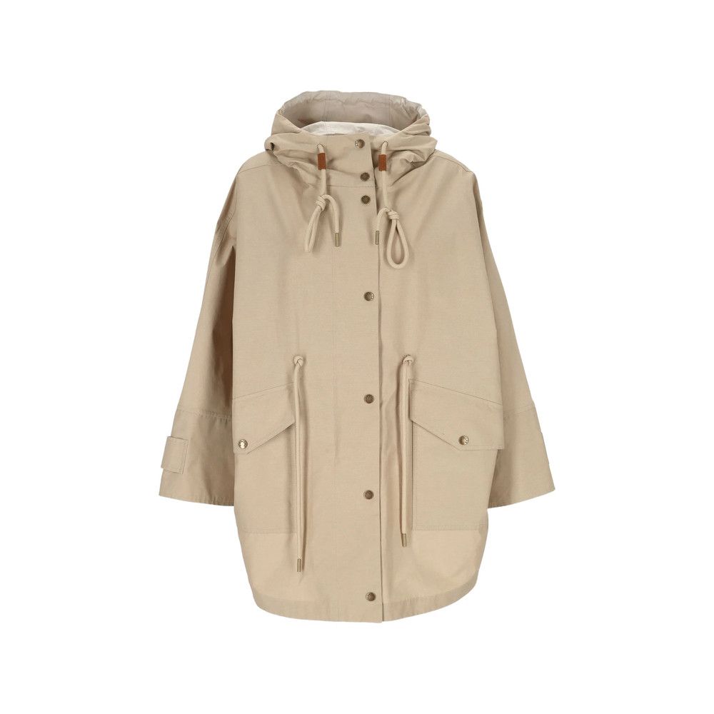 Moncler Moncler NEUTRALS Coats - Single Breasted Coats Size M / US 6-8 / IT 42-44 - 1 Thumbnail