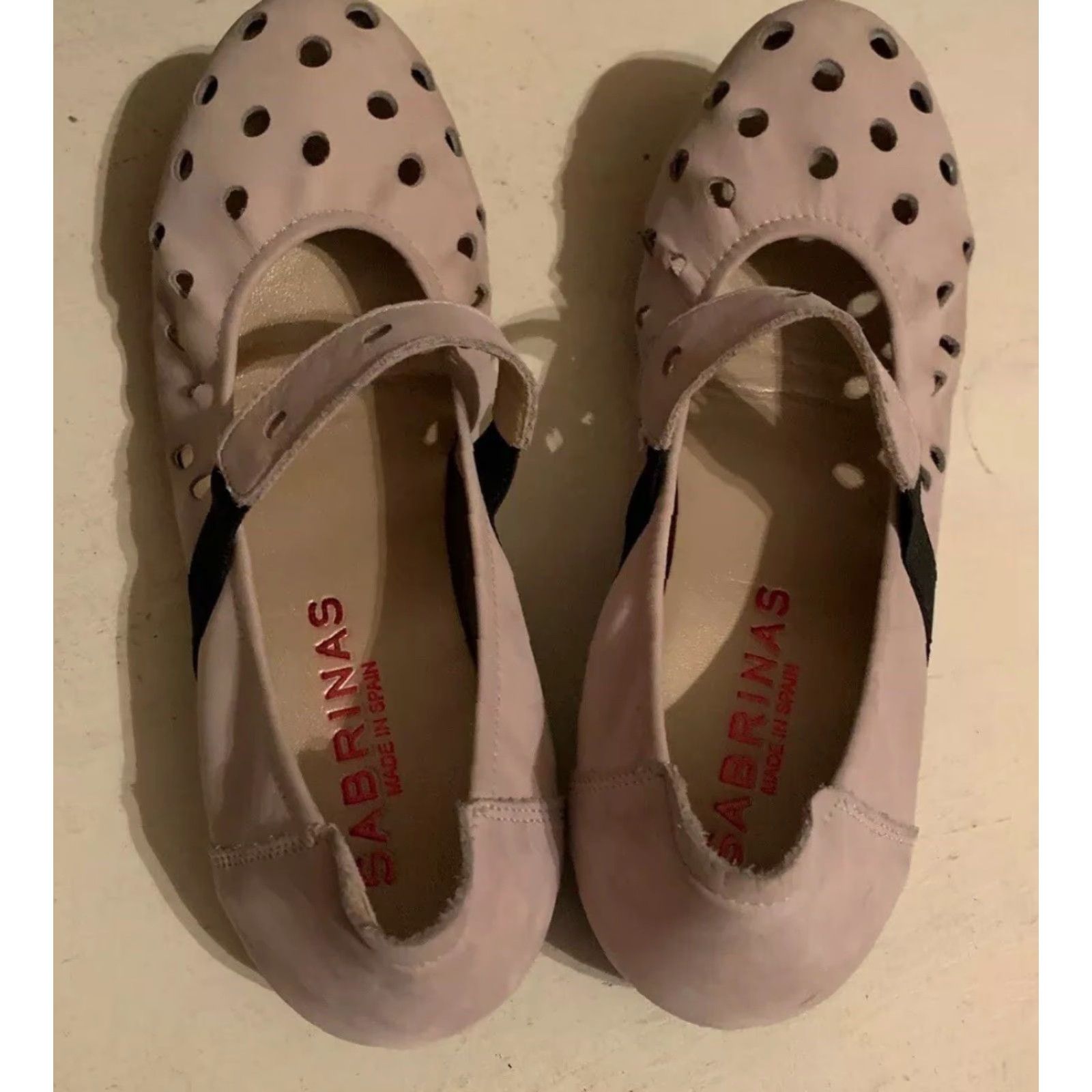 Vintage SABRINAS Tan Suede Ballet Flats Mary Jane SZ35(5) Shoes Flat Women Beige MUS 5 EU38 Casual Size US 5 / IT 35 - 4 Thumbnail