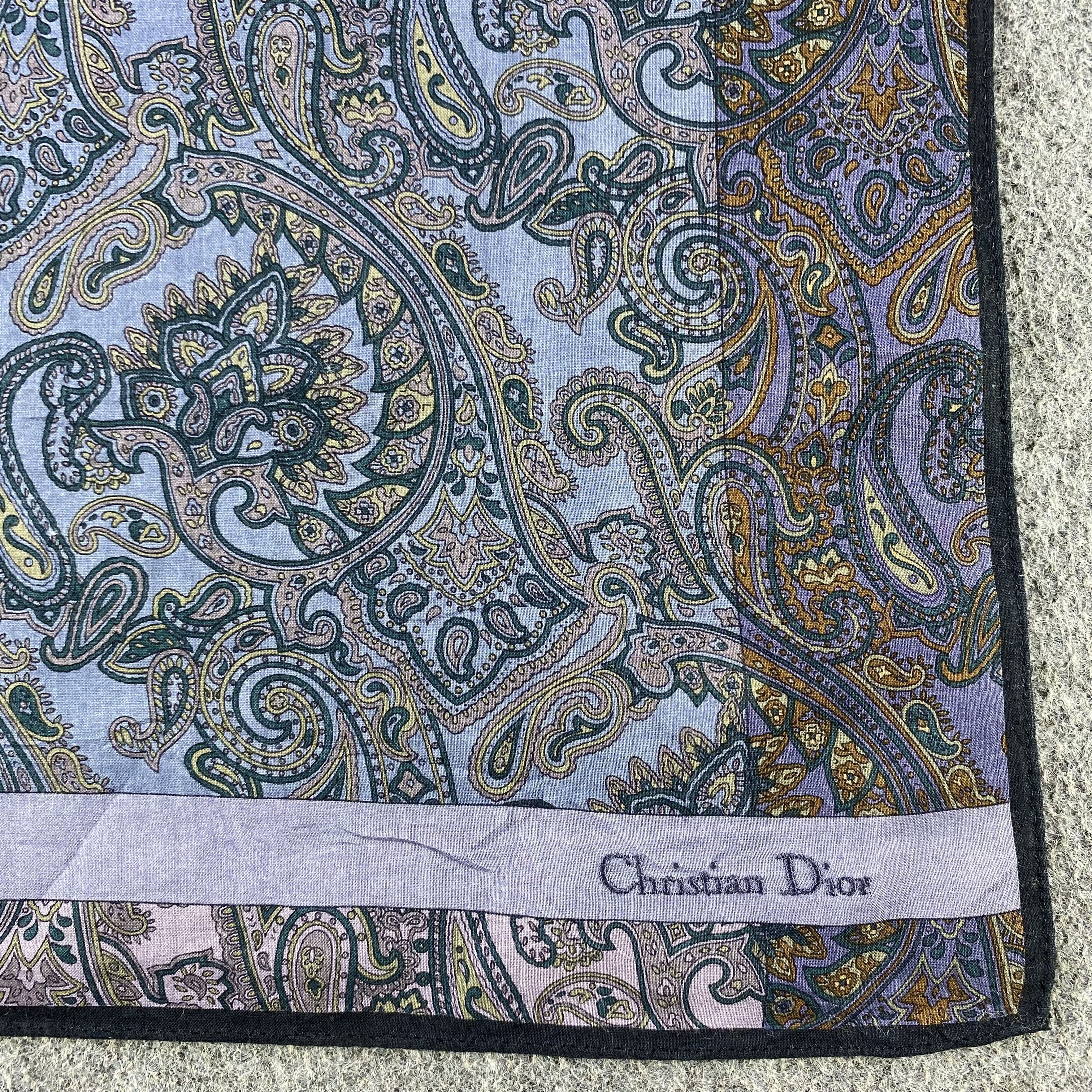 Vintage Christian Dior Handkerchief/Neckerchief/Bandana HC540 Size ONE SIZE - 3 Thumbnail