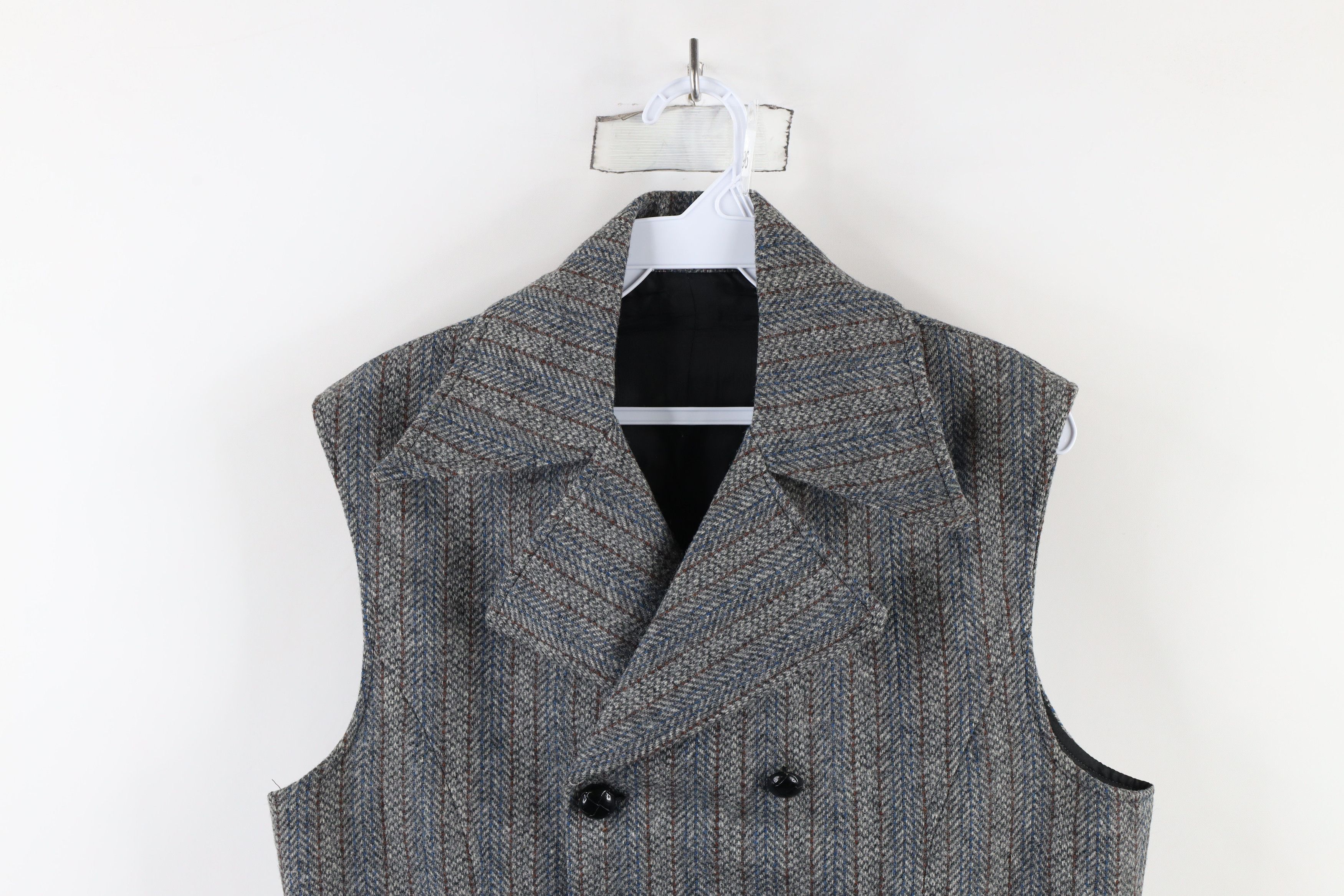 Vintage Vintage 60s 70s Streetwear Tweed Button Back Vest Jacket USA Size M / US 6-8 / IT 42-44 - 2 Thumbnail