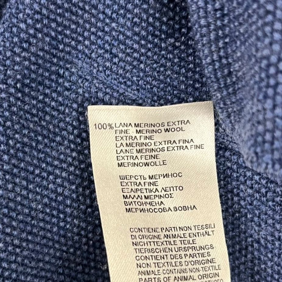 Vintage Falconeri Women's Cardigan Sweater Blazer Small Blue Wool Knitted Notched Italy Casual Winter Size S / US 4 / IT 40 - 4 Thumbnail