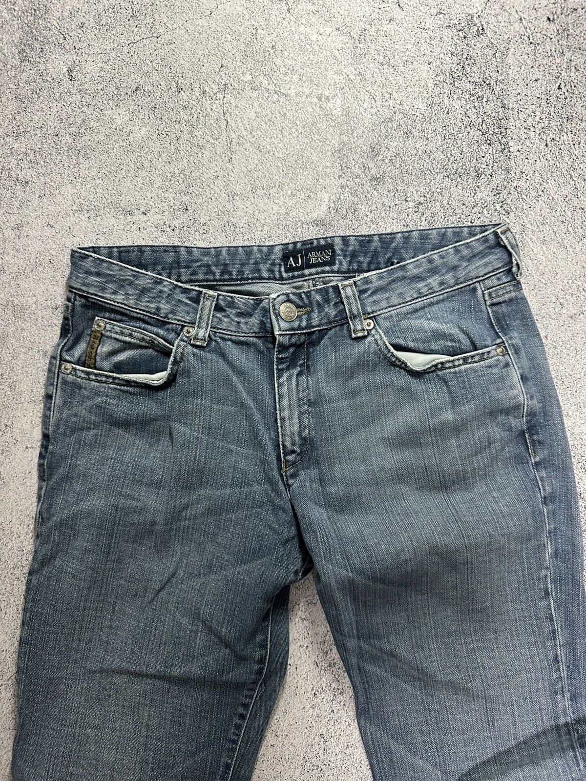 Emporio Armani Emporio Armany If Six Was Nine Style Flared Jeans Y2K Logo Size US 29 - 9 Thumbnail