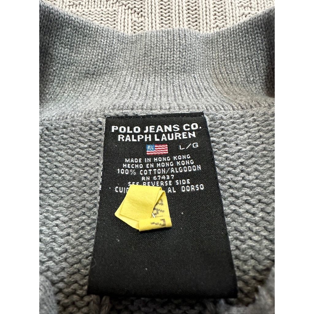 Polo Ralph Lauren Polo Ralph Lauren gray cotton knit pullover size L Size US L / EU 52-54 / 3 - 4 Thumbnail