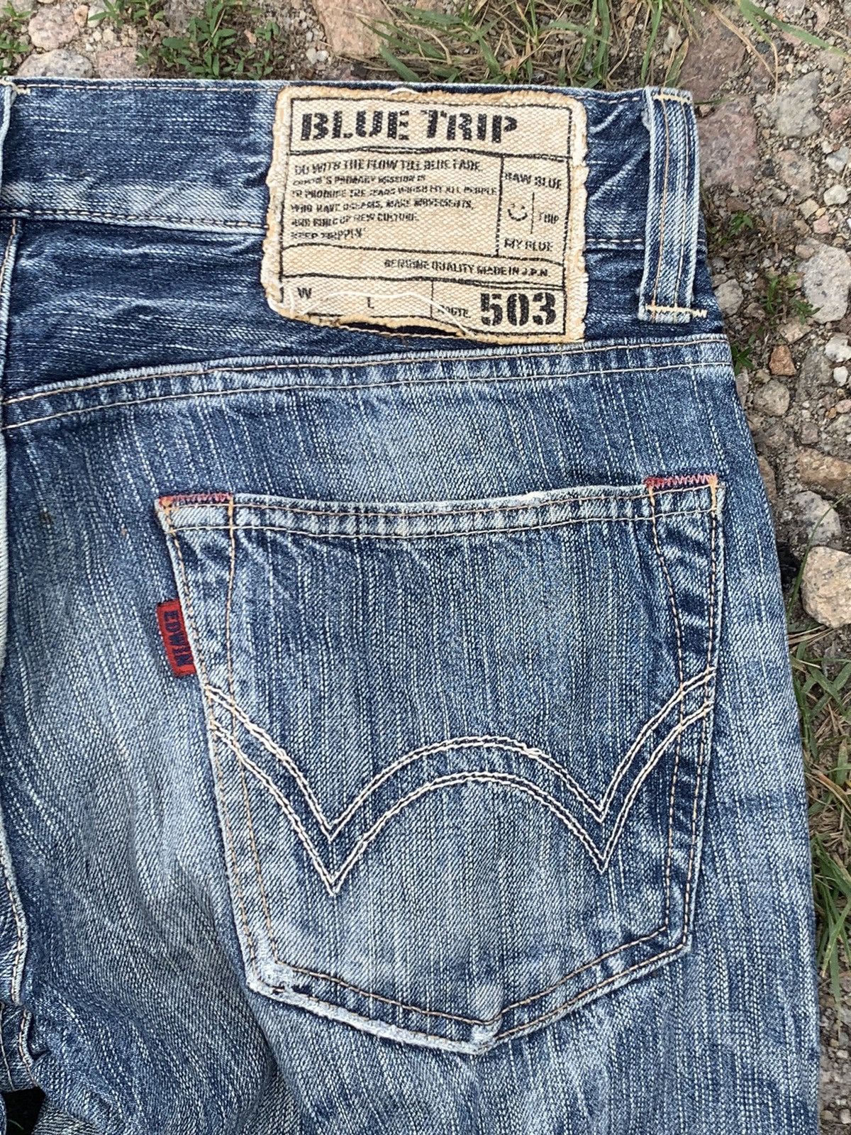 Edwin EDWIN 503 BLUE TRIP STYLE WASHED JEANS 90s Size US 32 / EU 48 - 8 Thumbnail
