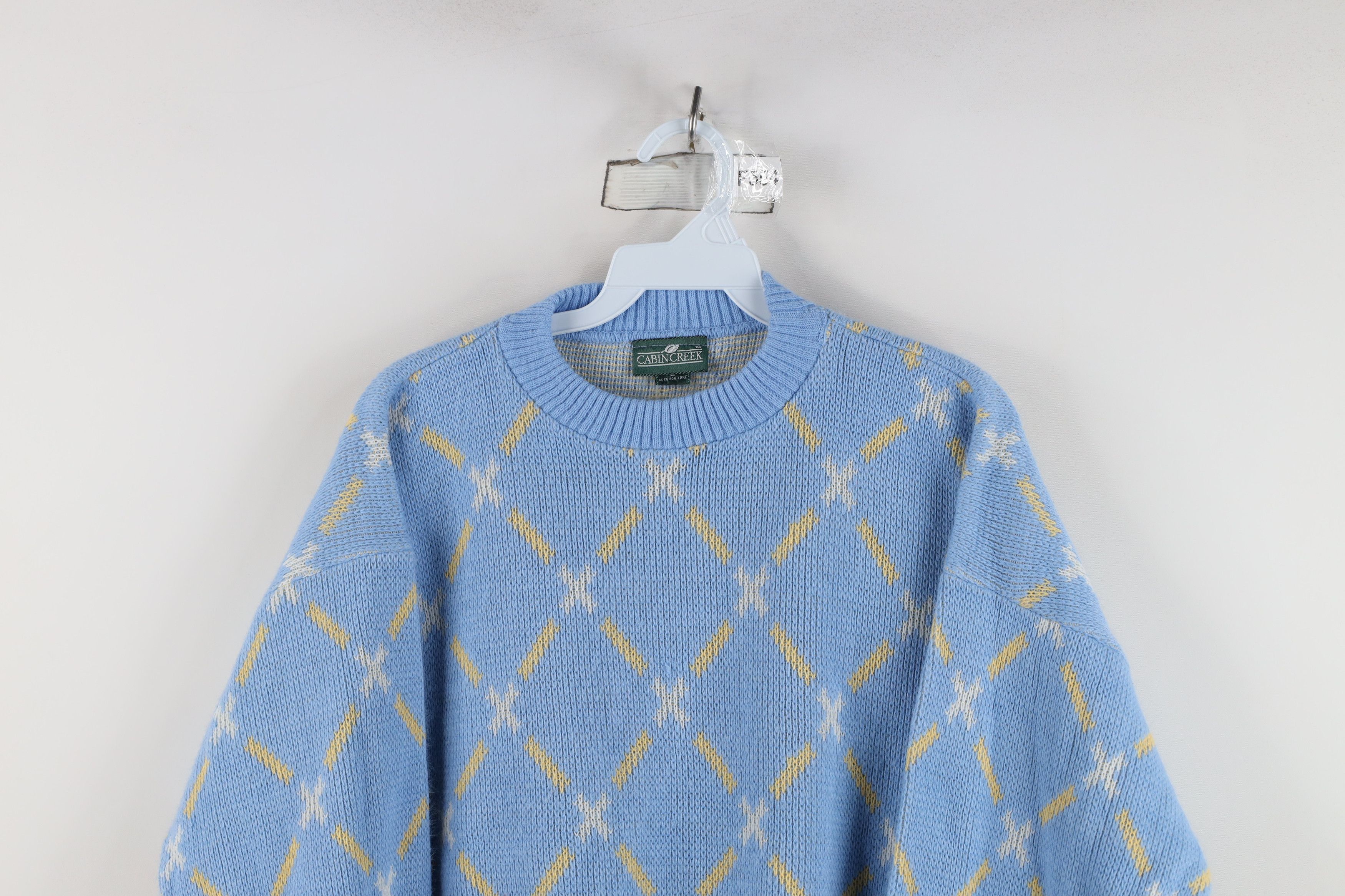 Vintage Vintage 90s Streetwear Fair Isle Knit Crewneck Sweater USA Size L / US 10 / IT 46 - 2 Thumbnail