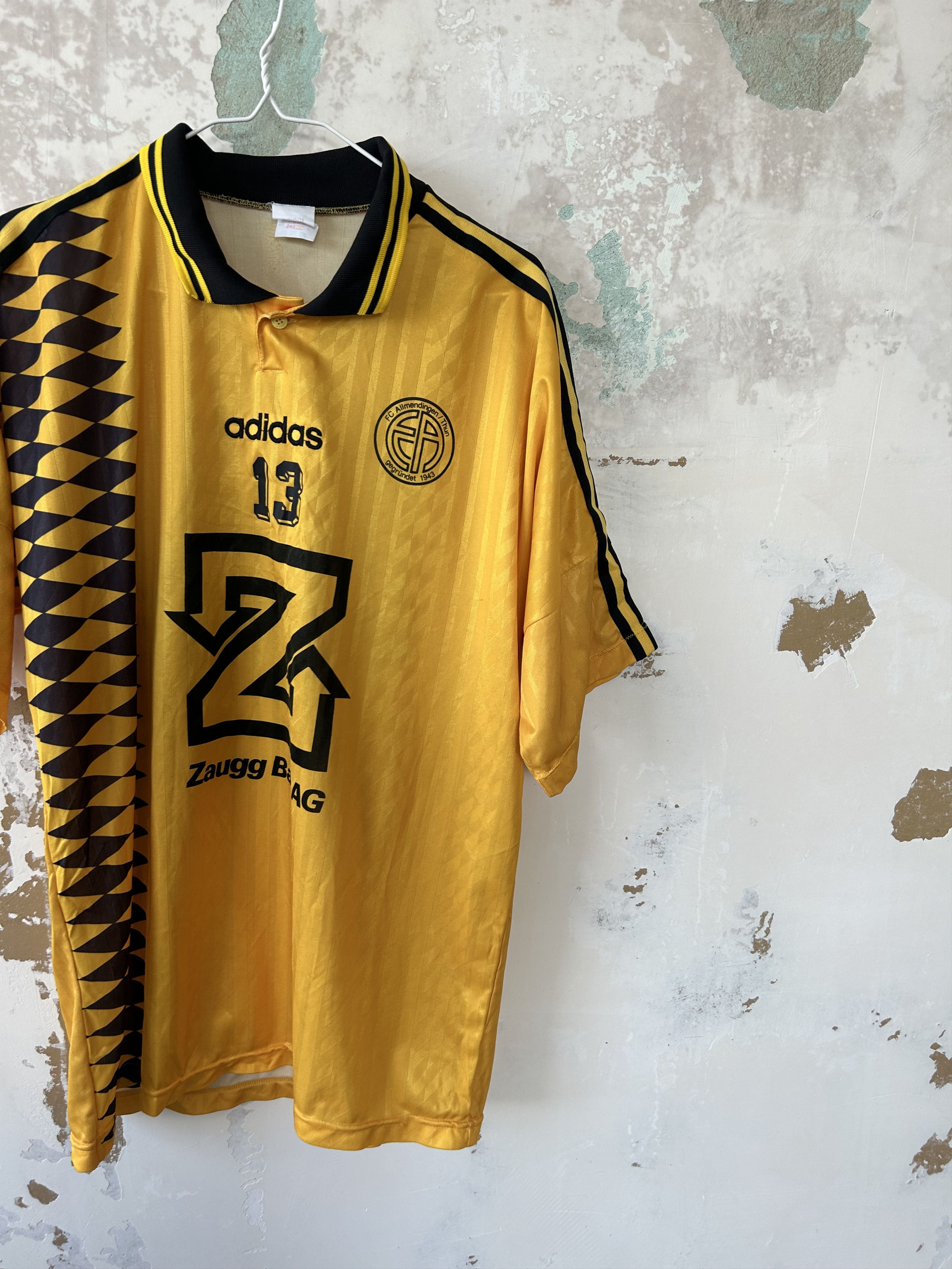 13 number FC vintage adidas soccer jersey 80s