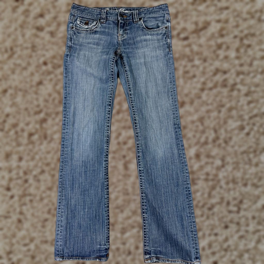 Vintage VINTAGE Gadzooks Jeans Womens 27 Blue Denim Boot Cut Flap Pocket Cotton 26x29 Size 27" / US 4 / IT 40 - 1 Thumbnail