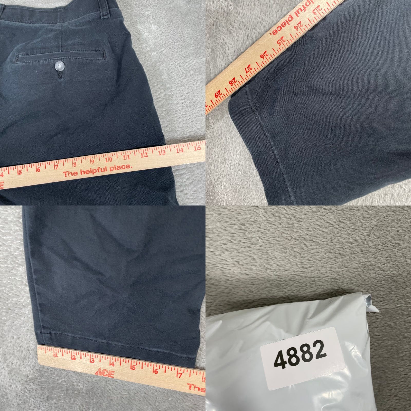 Lee Lee Chino Pants Mens 33x30 Black Flat Front Relaxed Comfort Stretch Pockets Workwear Casual 33 Inseam Regular Belt Loop Size US 33 - 8 Thumbnail