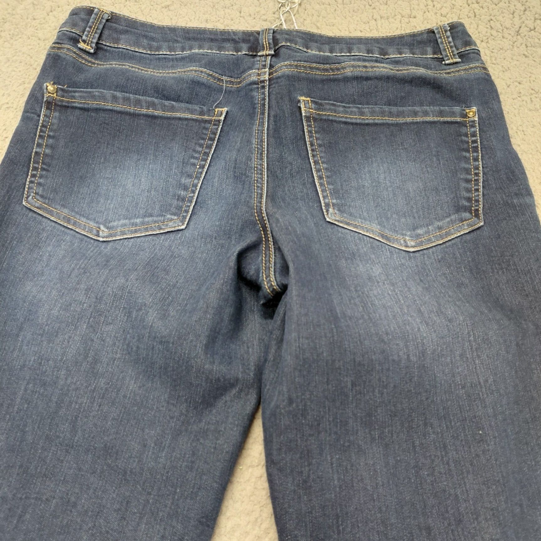 Vintage Maurices Jeans Women's 29x29 Blue Denim Bootcut Mid Rise Cotton Blend Jeans Size 29" - 4 Thumbnail