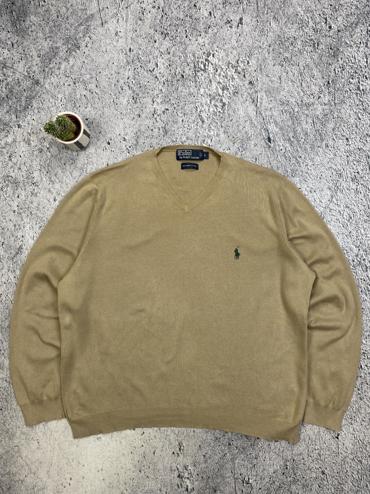 Ralph Lauren × Vintage Vintage Sweater Ralph Lauren Pima cotton Size US L / EU 52-54 / 3 - 1 Thumbnail