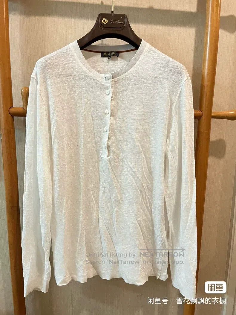 Loro Piana Loro Piana Linen Long Sleeve T-Shirt Size M / US 6-8 / IT 42-44 - 1 Thumbnail