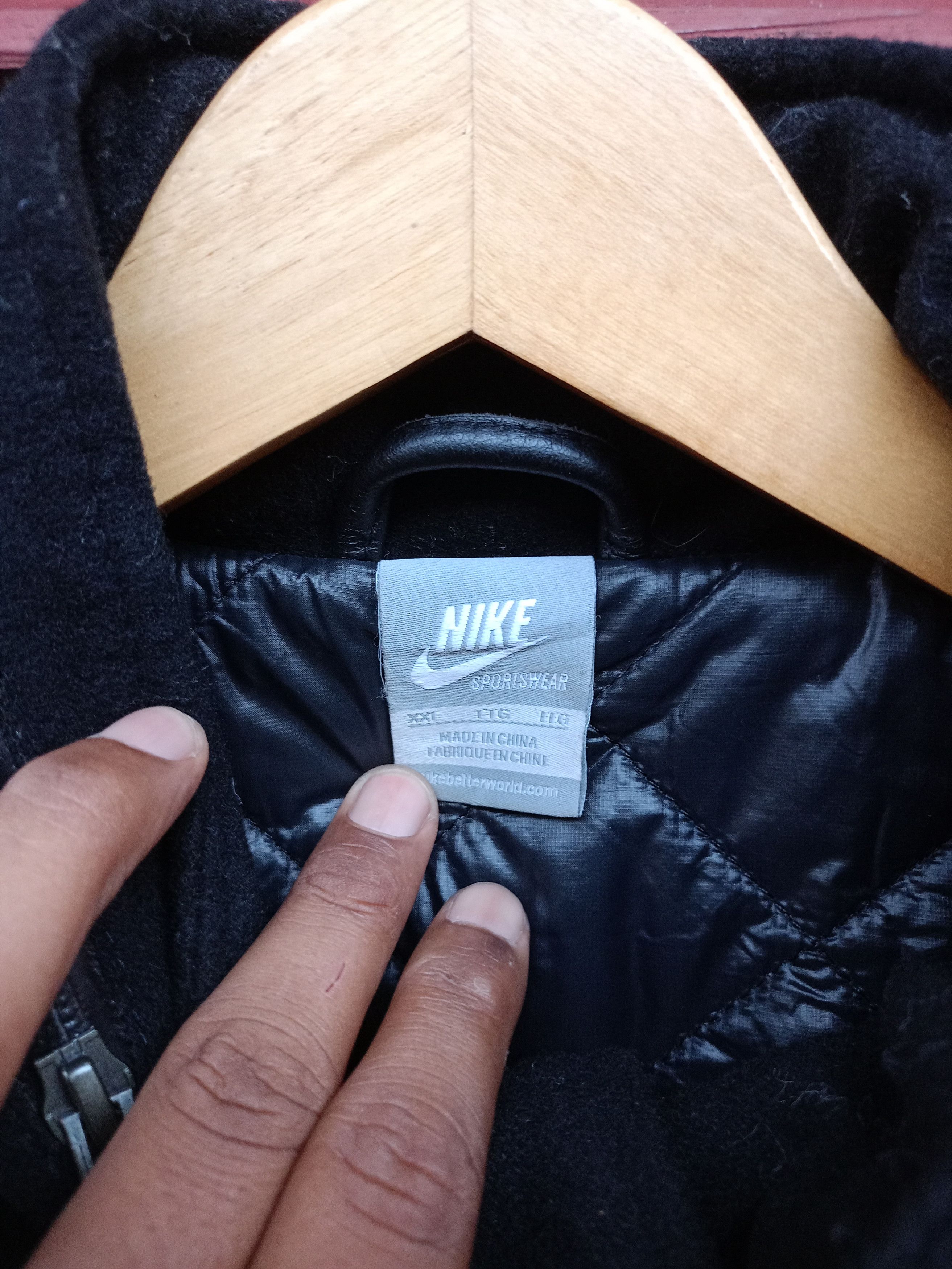 Nike Nike M 65 Leather sleeve Jacket Size US XXL / EU 58 / 5 - 9 Thumbnail