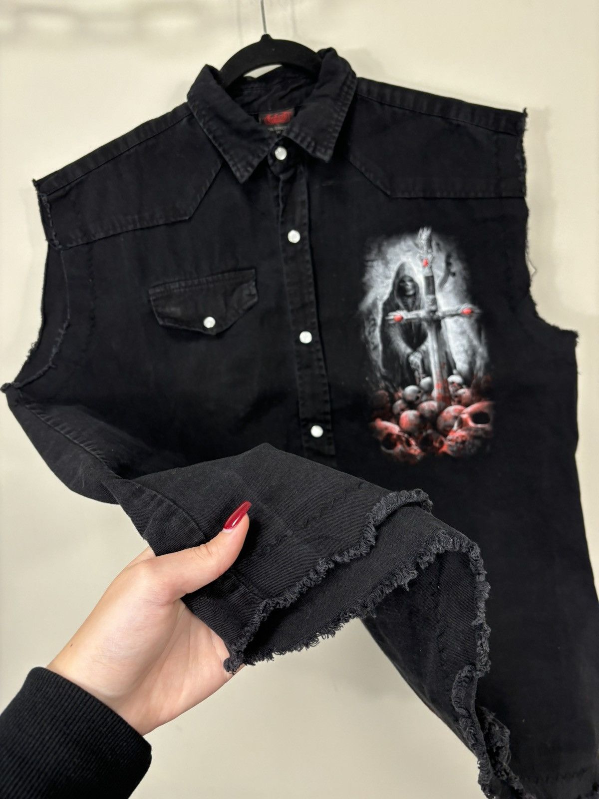 Vintage Vintage Spiral Skulls Skeleton Logo Black Vest Jacket Size US M / EU 48-50 / 2 - 7 Thumbnail