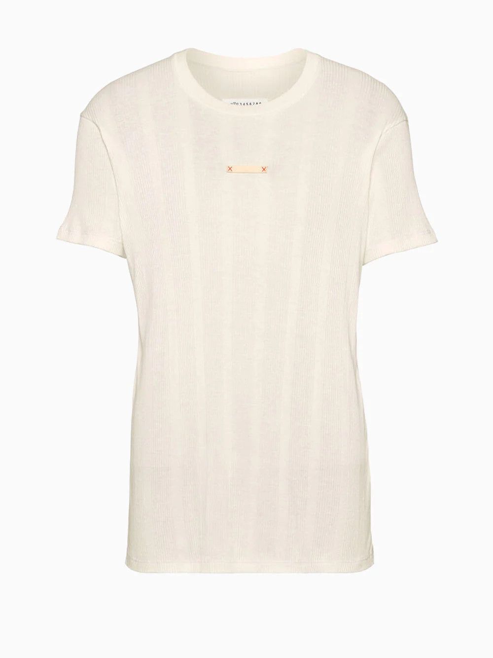 Maison Margiela o1w1db10126 Name Tag T-Shirt in White Size US S / EU 44-46 / 1 - 1 Thumbnail