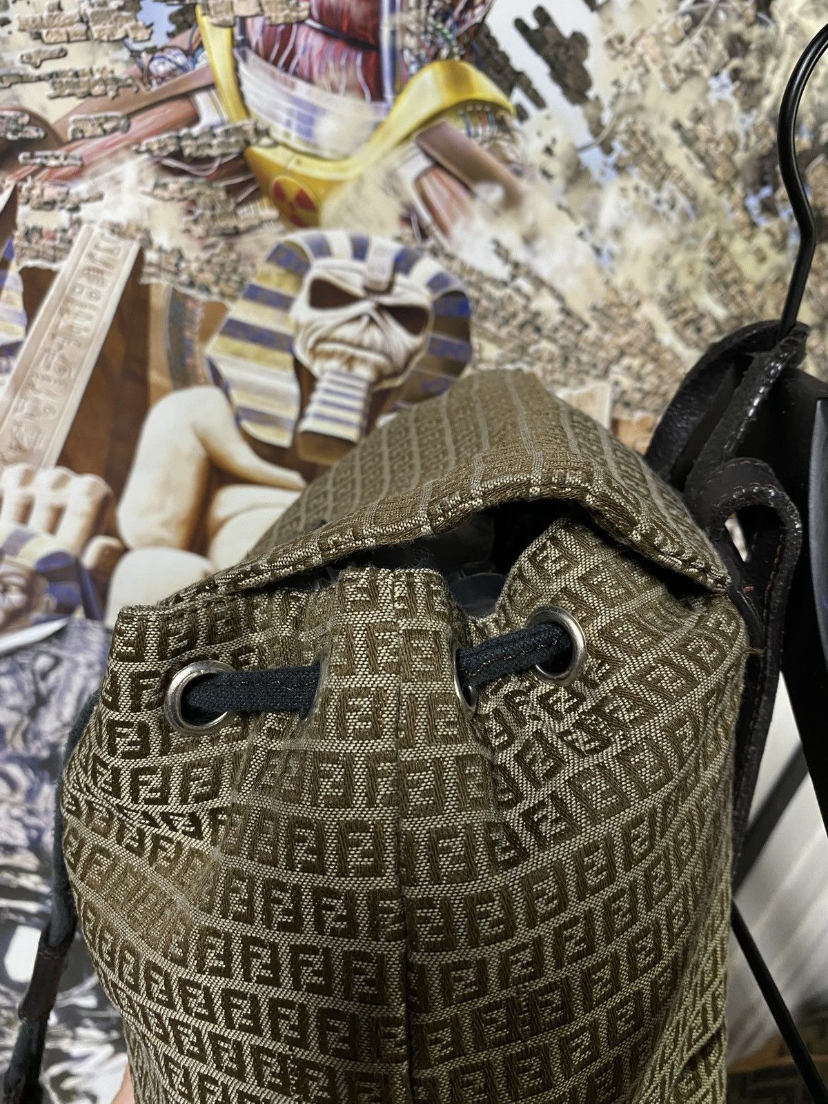 Fendi Fendi FF Monogram Backpack Canvas Leather Small Bag Vtg Size ONE SIZE - 14 Thumbnail