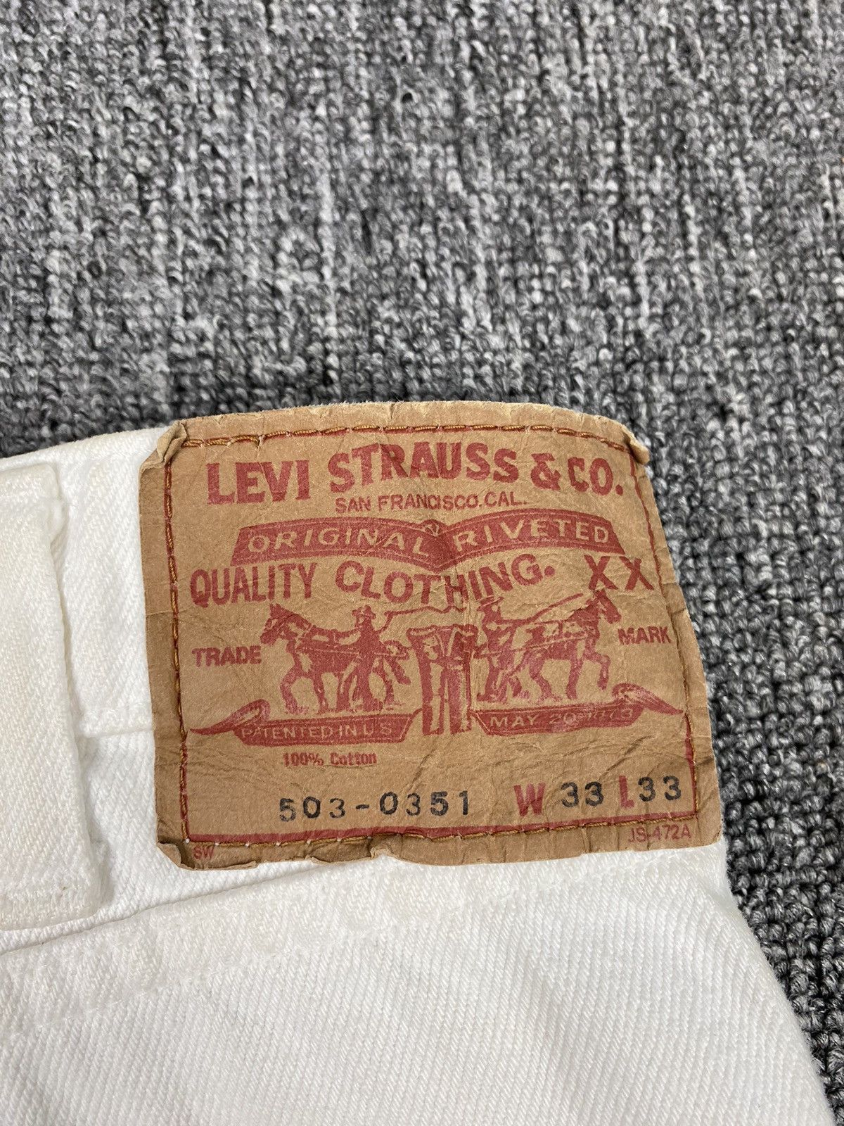 Levi's × Vintage Vintage Levis 503 white jean Size US 32 / EU 48 - 21 Thumbnail