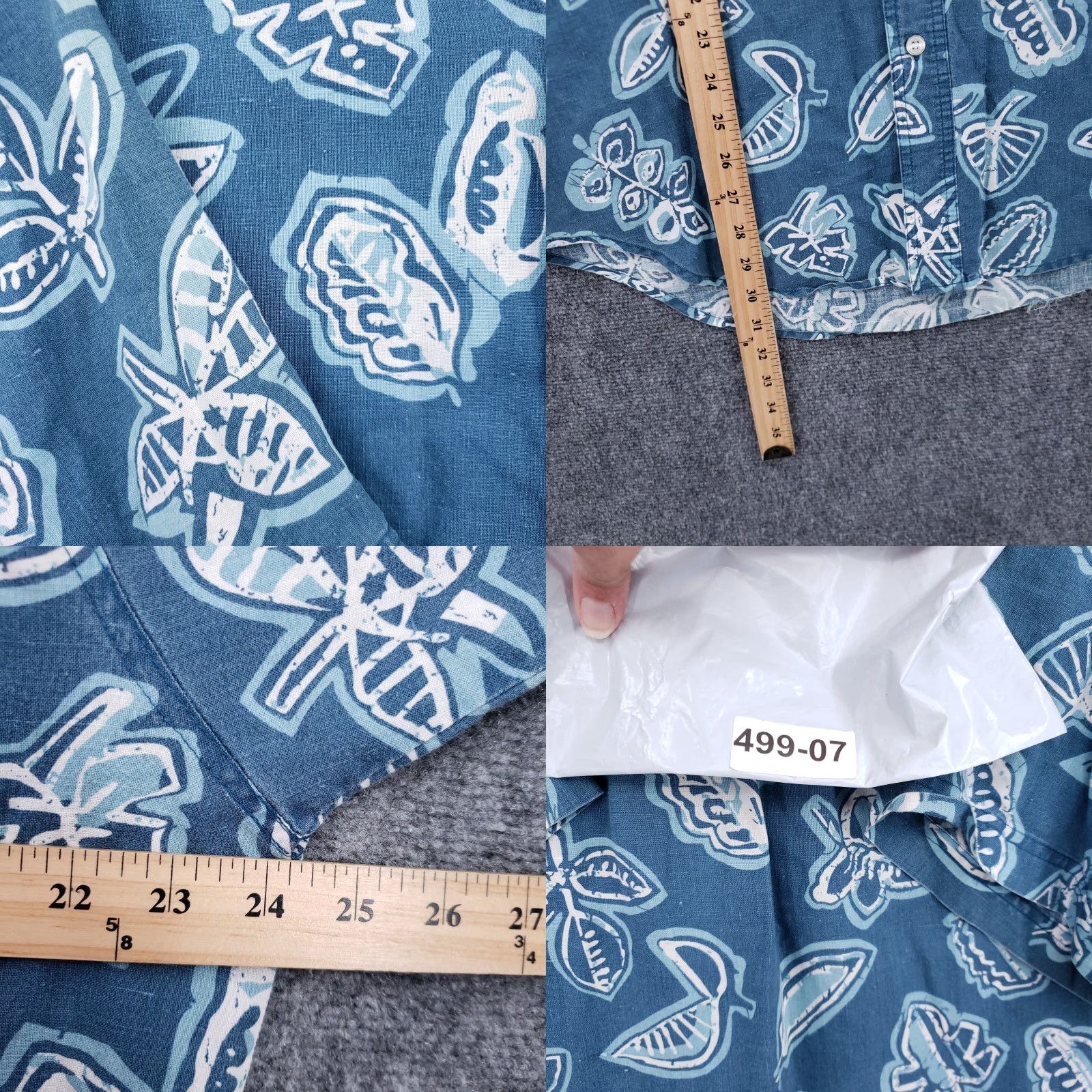 Bugle Boy Bugle Boy Shirt Mens L Large Button-Down Blue Hawaiian Tropical Short Sleeves Size US L / EU 52-54 / 3 - 8 Thumbnail