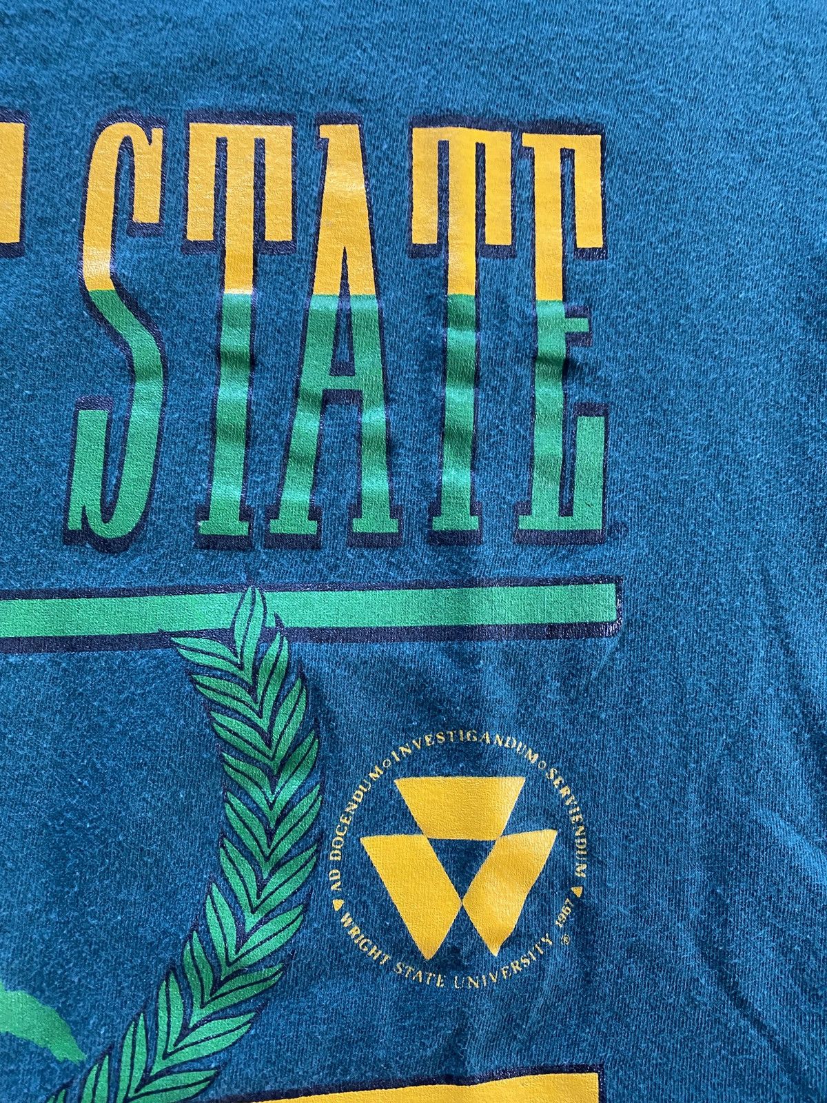 Other Vintage 90’s Wright State Raiders Single Stitch Sleeves Tee Size US L / EU 52-54 / 3 - 5 Thumbnail