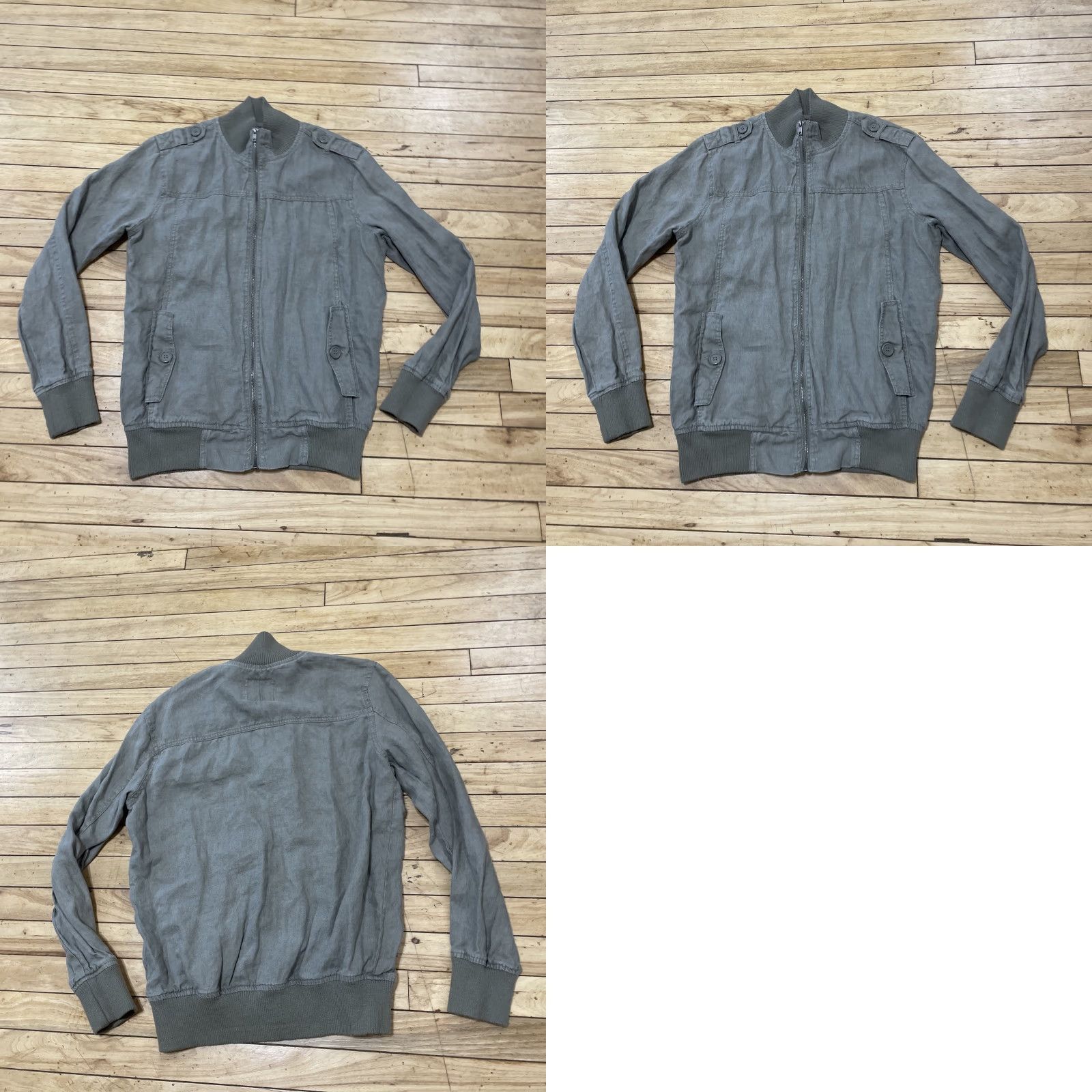 21 Men VINTAGE Flight 21MEN 100% Linen Bomber Jacket Men M Green Army Military Light Layer Shirt Size US M / EU 48-50 / 2 - 11 Thumbnail