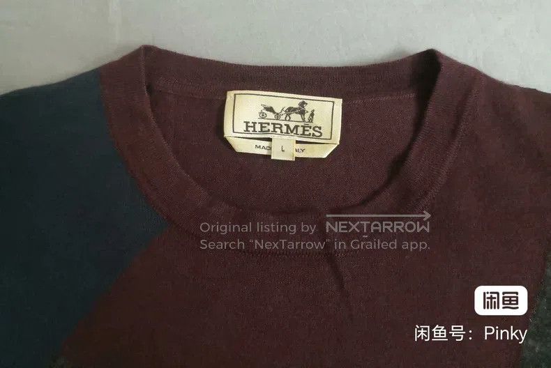 Hermes Hermes Cashmere sweater, burgundy, 80% cashmere + 20% mulb Size US L / EU 52-54 / 3 - 4 Thumbnail
