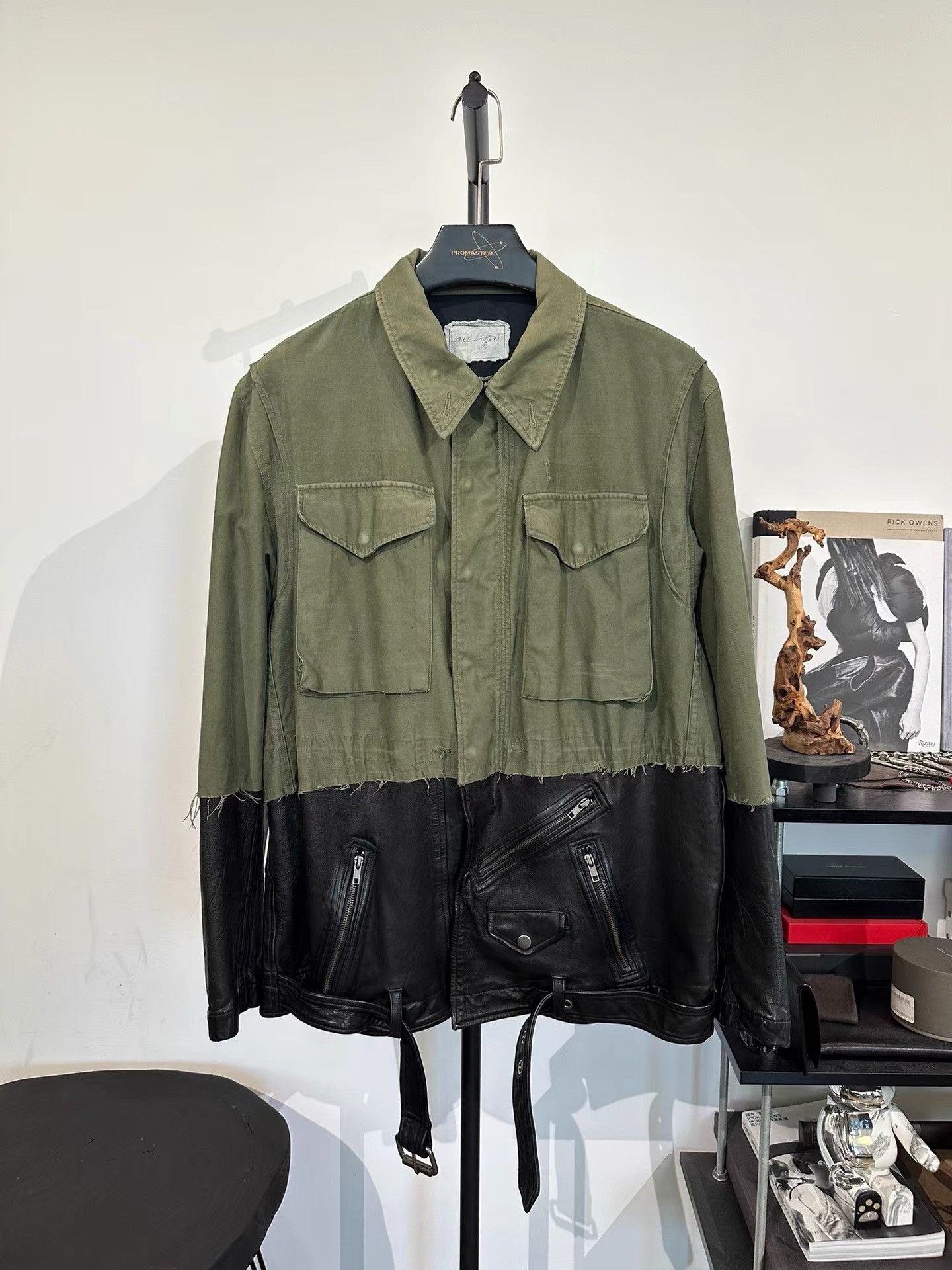 Greg Lauren Greg Lauren GL Leather Spliced Work Jacket K35 Size US L / EU 52-54 / 3 - 1 Thumbnail