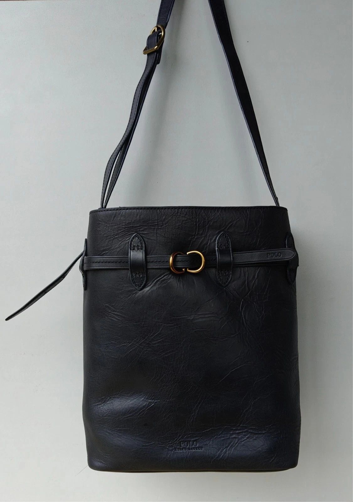 Polo Ralph Lauren Polo Ralph Lauren Bellport Leather Large Bucket Bag FTP 0009 Size ONE SIZE - 1 Thumbnail