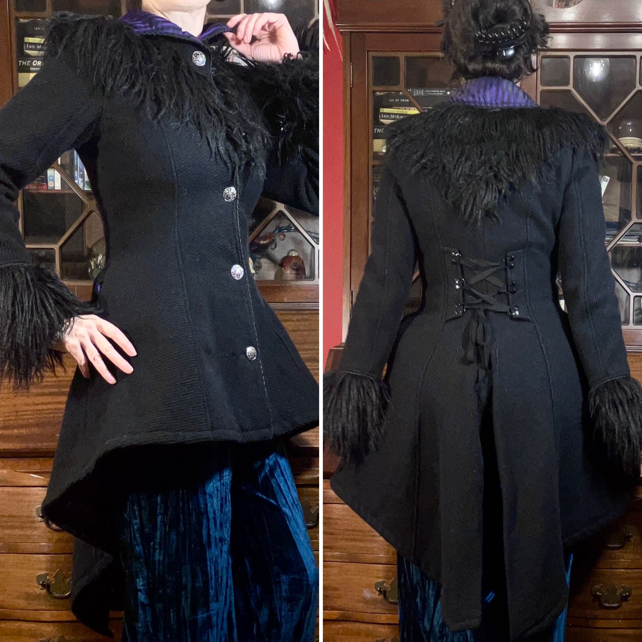 Lip Service Vtg Y2K Lip Service Wicked Winter Goth Coat Size ONE SIZE - 1 Thumbnail