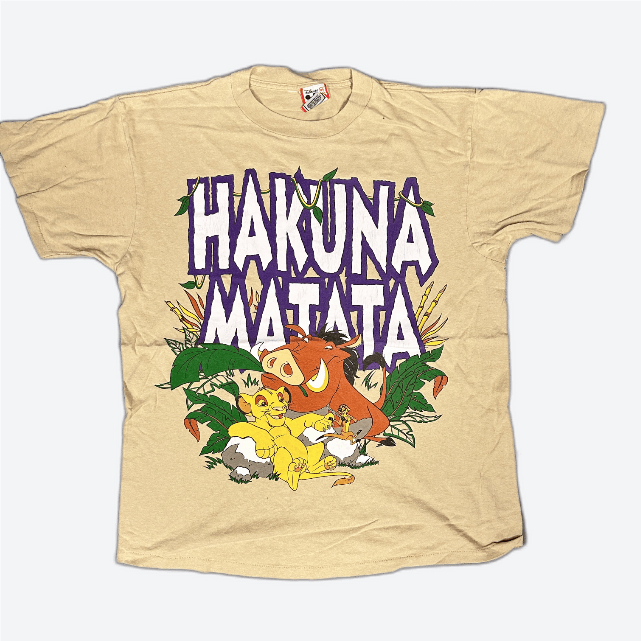 Disney Vintage 90s Disney The Lion King Hakuna Matata Single Stitch Collectible T-Shirt Size US M / EU 48-50 / 2 - 1 Thumbnail
