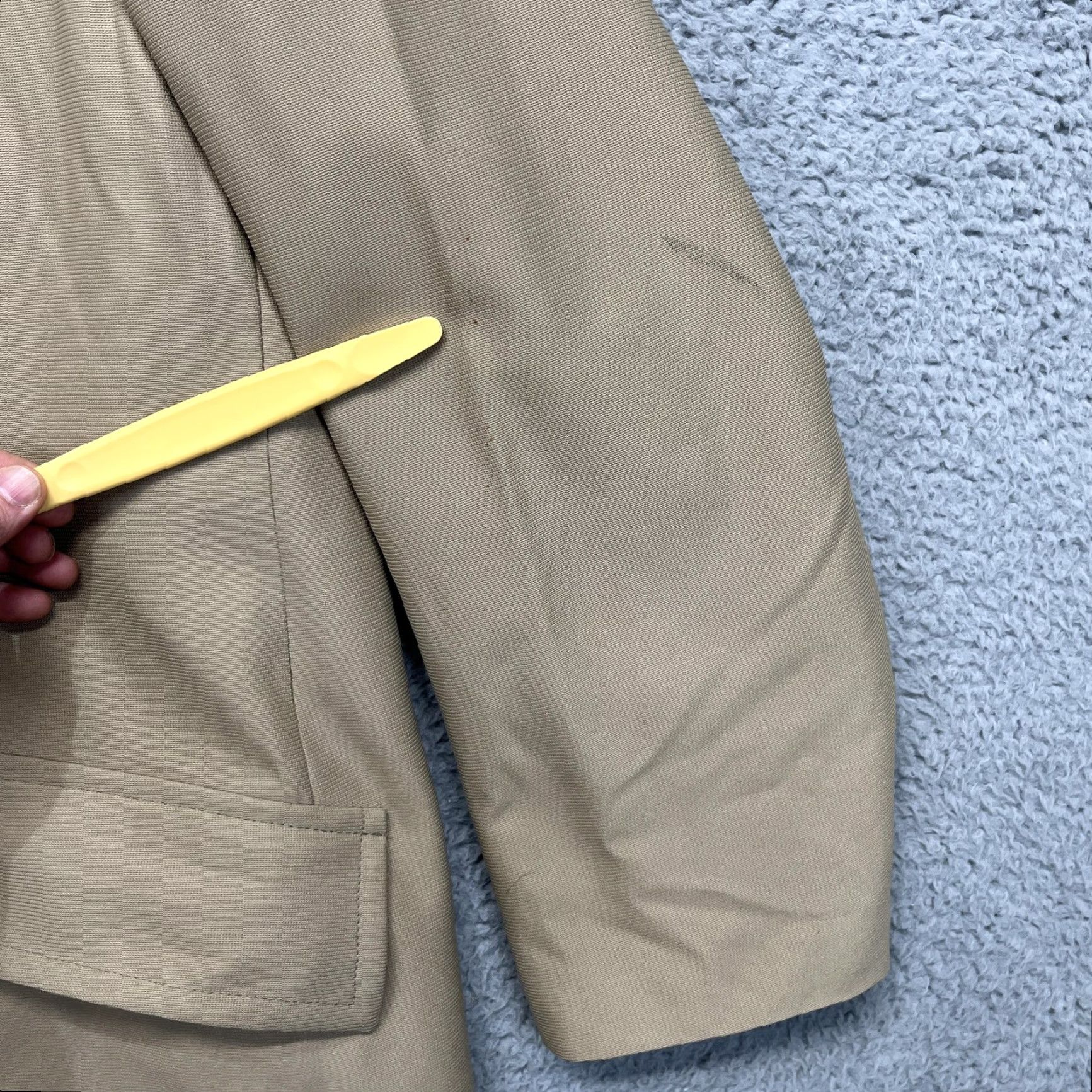 Sears VINTAGE Sears Coat Mens 48 X-Tall Beige Fur Collar Microfiber Overcoat 70s Size US M / EU 48-50 / 2 - 4 Thumbnail