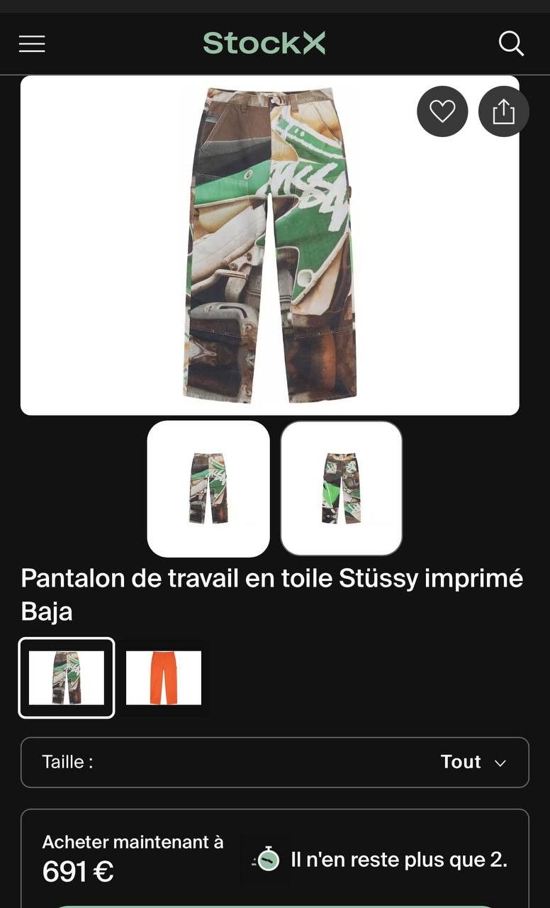Stussy Stüssy Canvas Work Pant Baja Print - Rare Piece Size US 32 / EU 48 - 5 Thumbnail