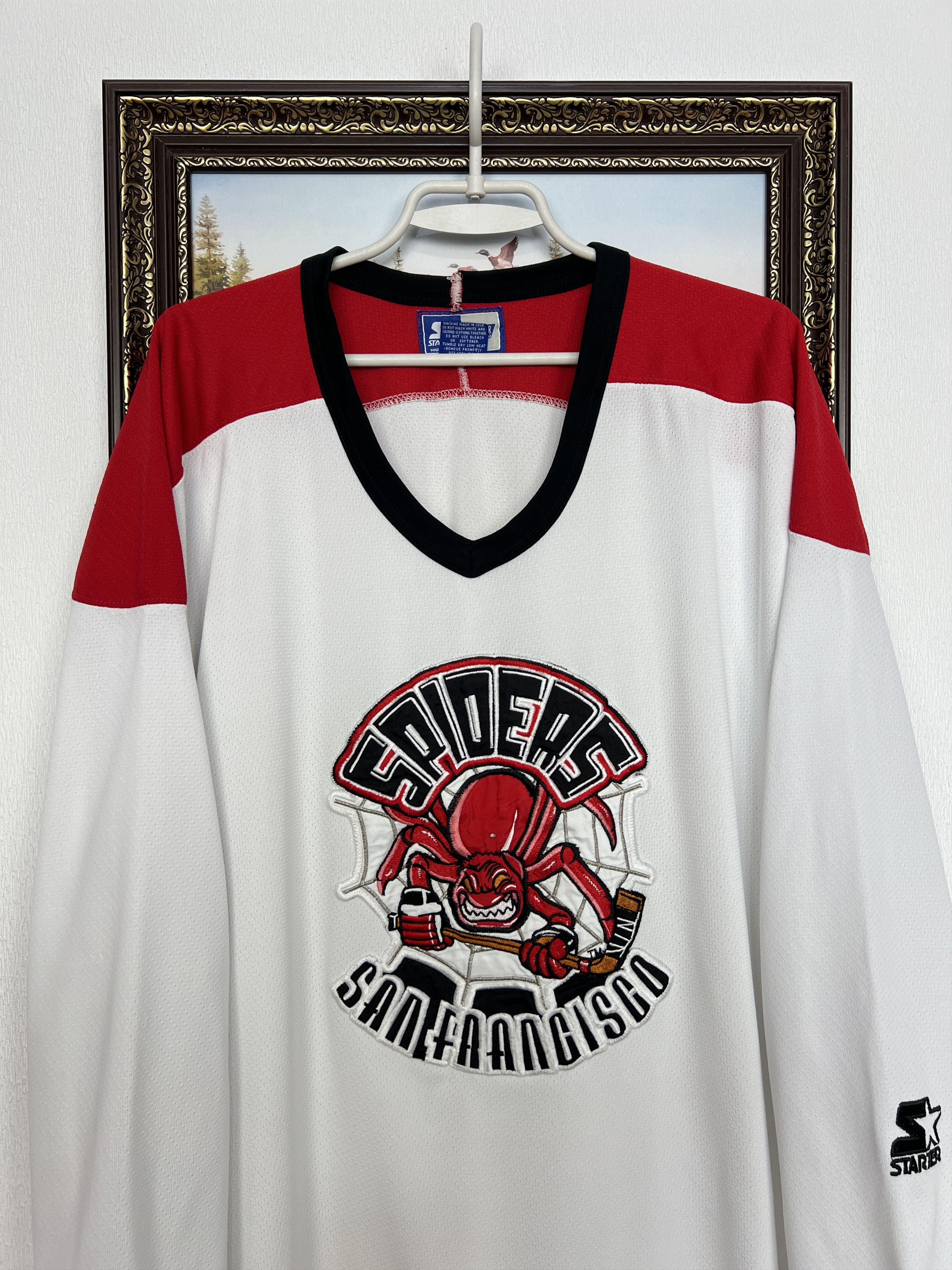 Starter Vintage 90's San Francisco Spiders IHL Jersey Rare Shirt Size US L / EU 52-54 / 3 - 2 Thumbnail