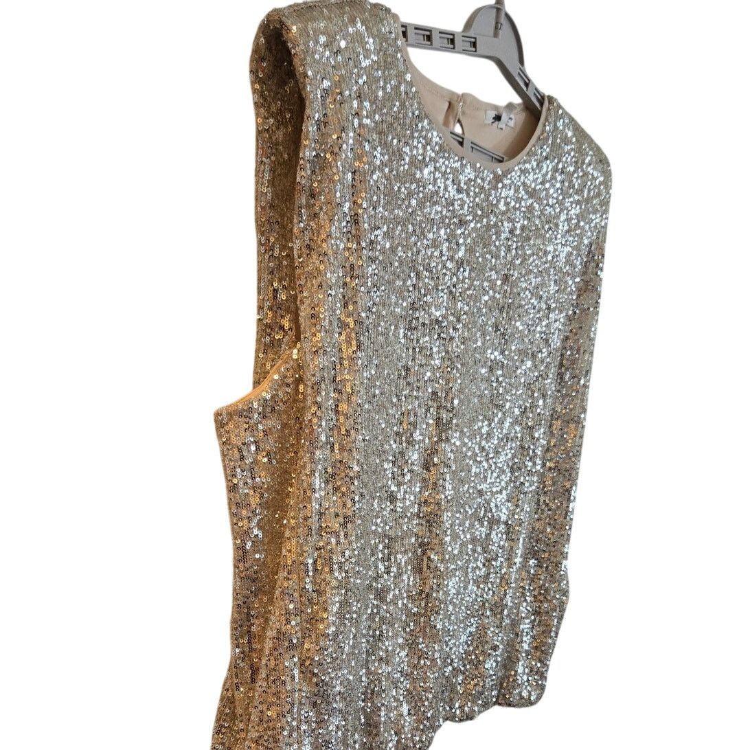 Other ilver Sequin Top – Women’s 1X with Shoulder Pads Size XL / US 12-14 / IT 48-50 - 3 Thumbnail