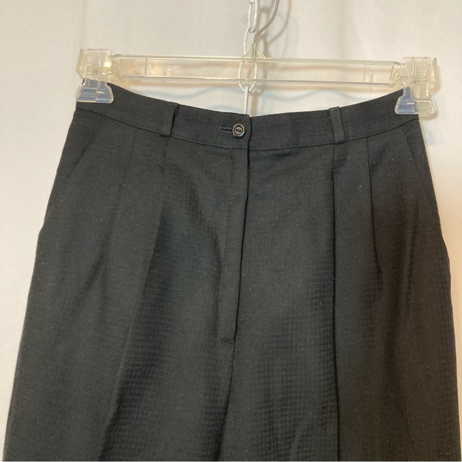 Other Vintage 80s Bassonova Wool Black Plaid High Rise Pants Size 28" / US 6 / IT 42 - 5 Thumbnail