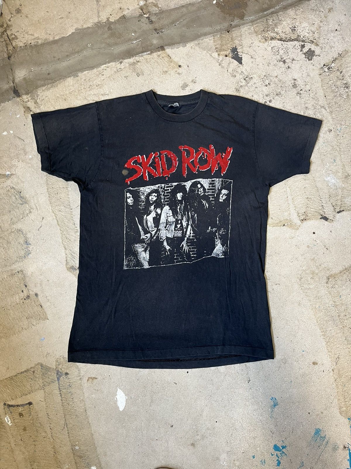 image of Vintage Skid Row Single Stitch Tee in Black, Men's (Size XL)